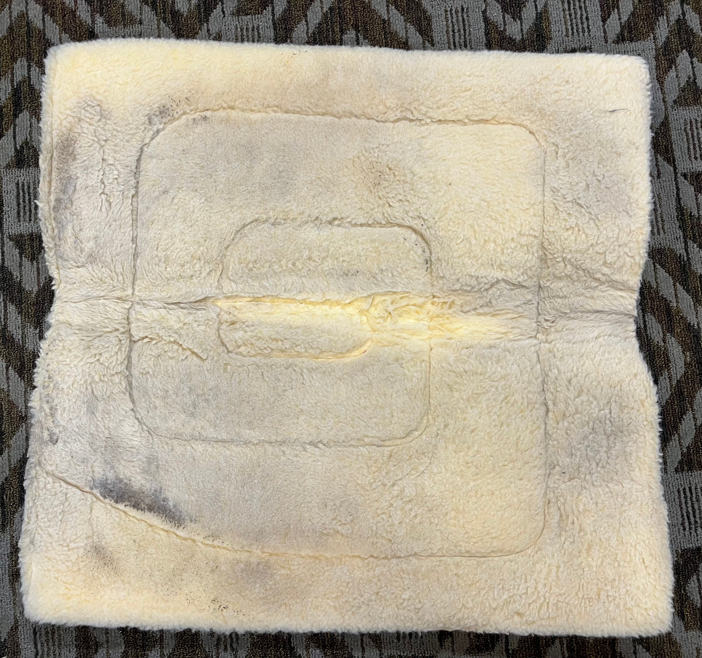 Brown Patterned Fleece Saddle Pad