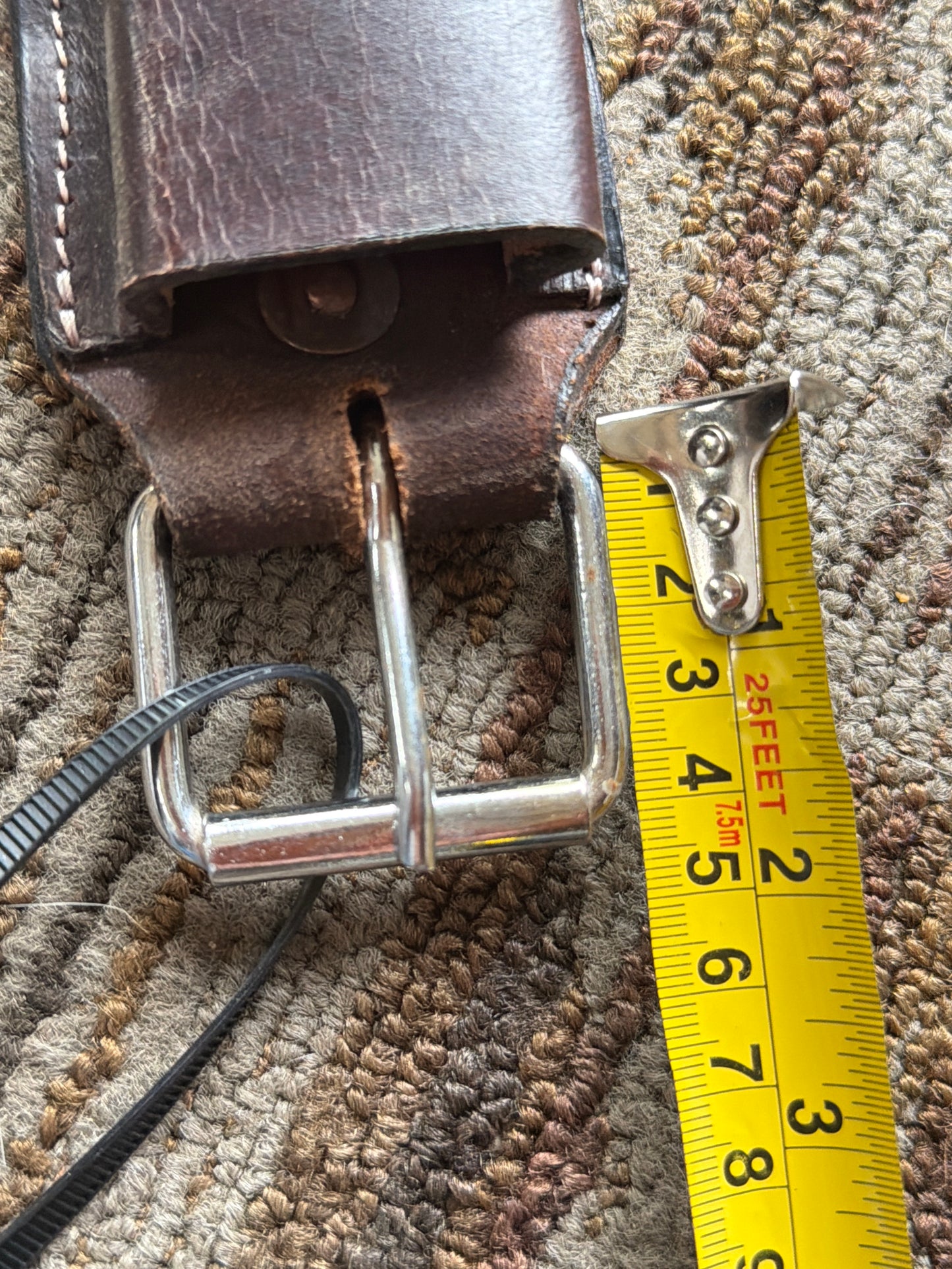 Dark Brown Tooled Back Cinch - 38”