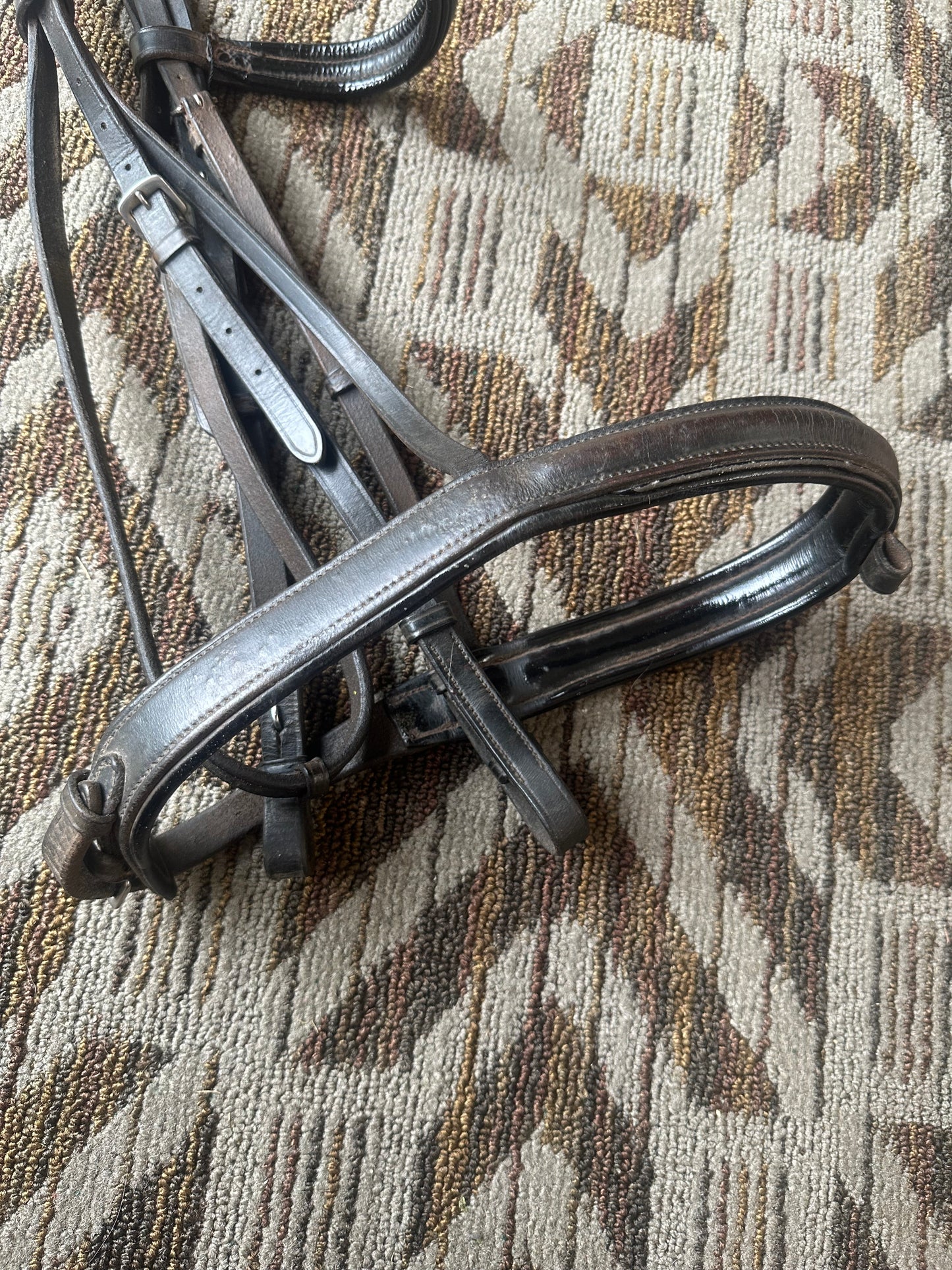 Black Padded Dressage Bridle