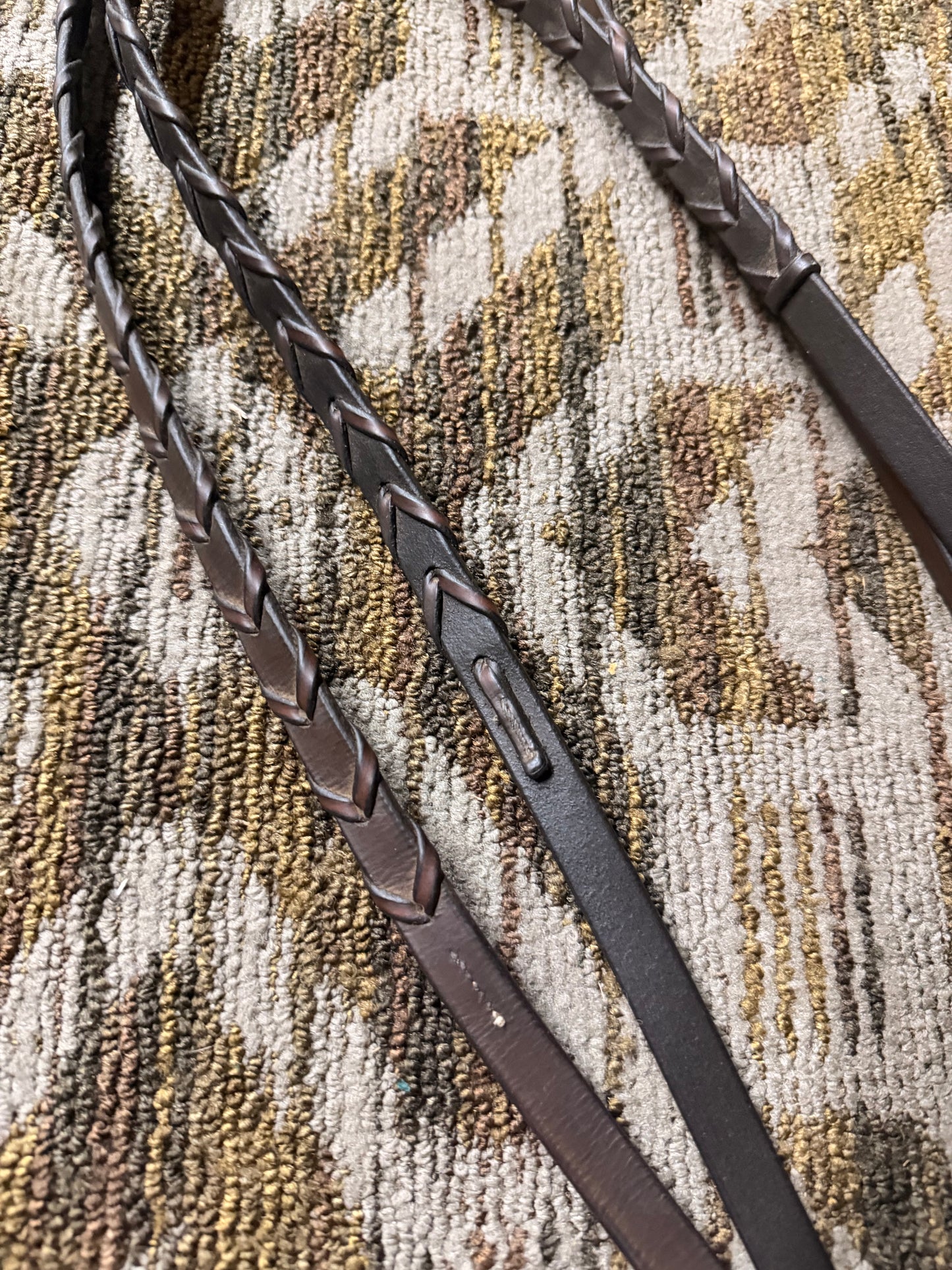 Extra Long Brown Laced Reins