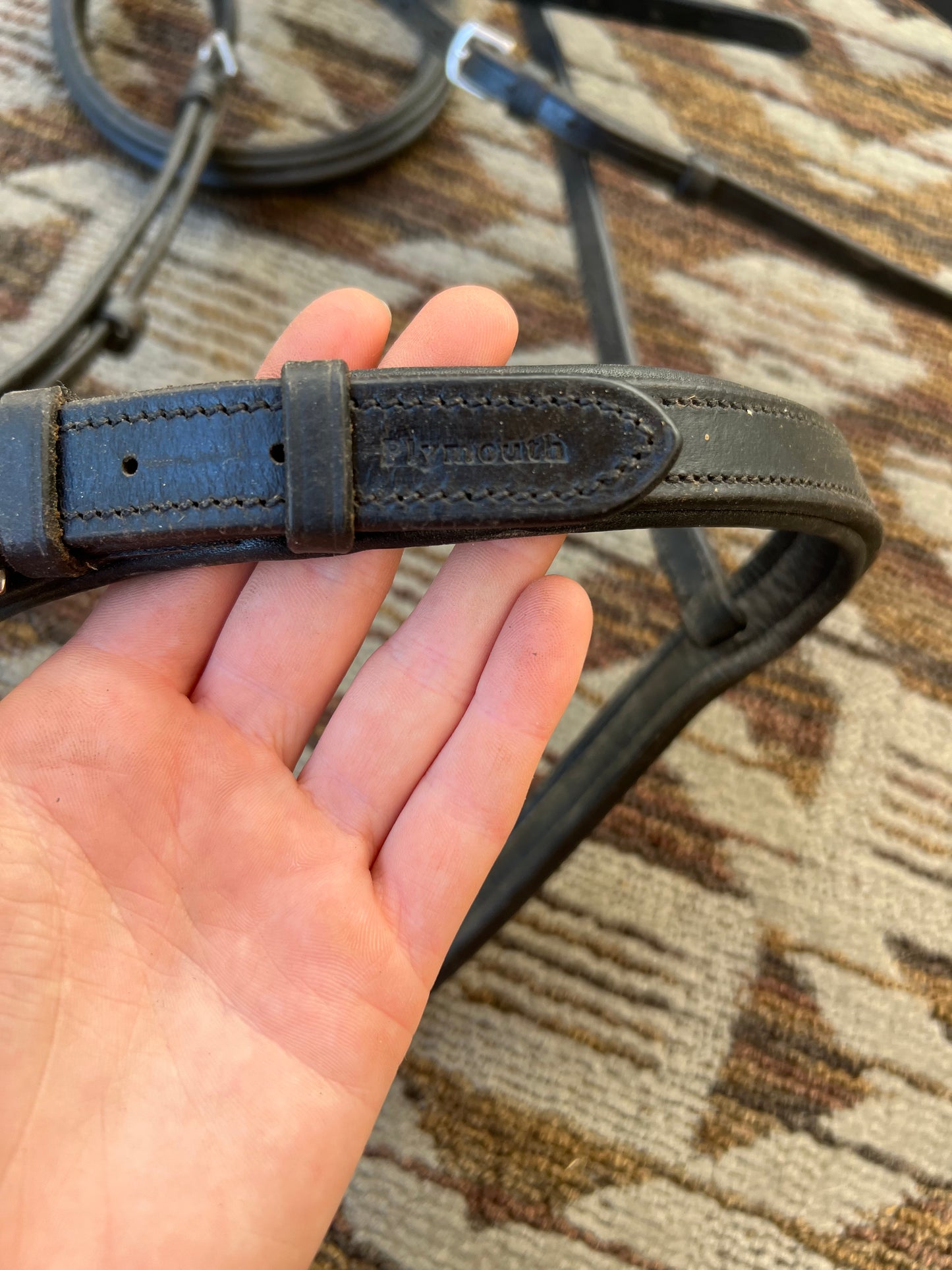 Black Plymouth Dressage Bridle