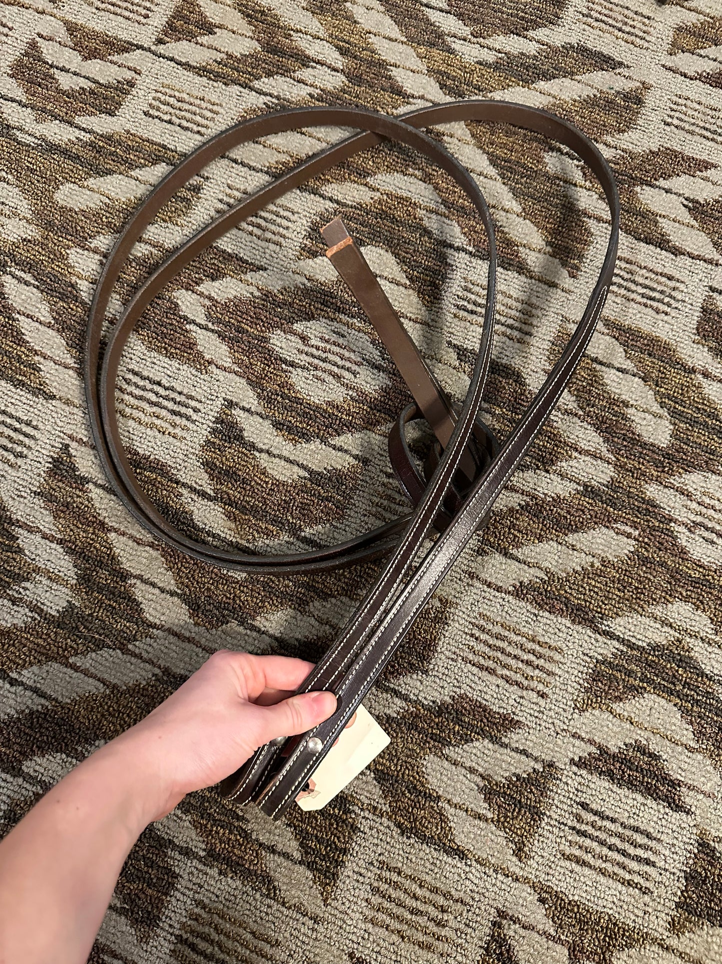 Dark Oil Split Reins