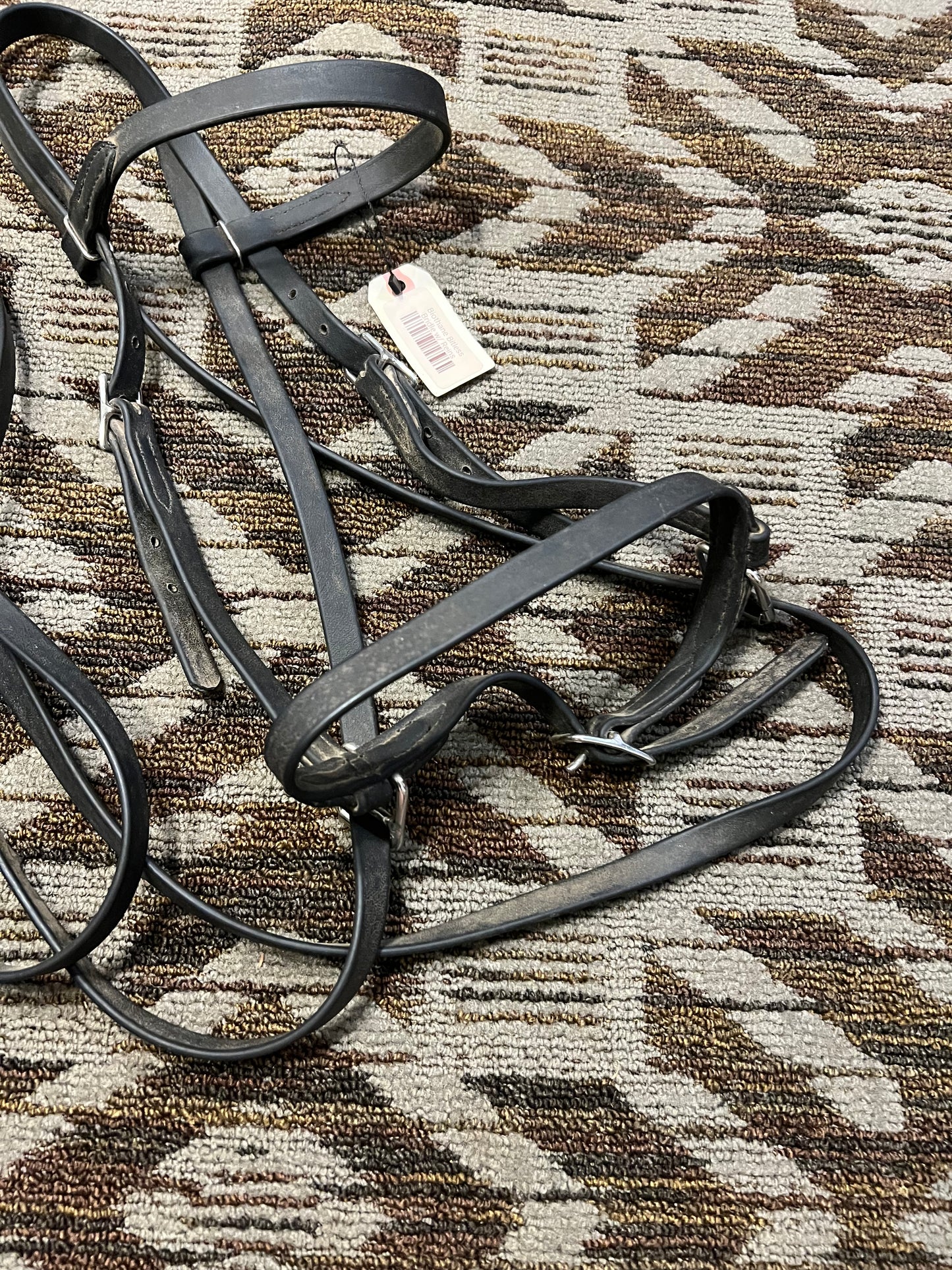 Black Biothane Bitless Bridle w/ Reins