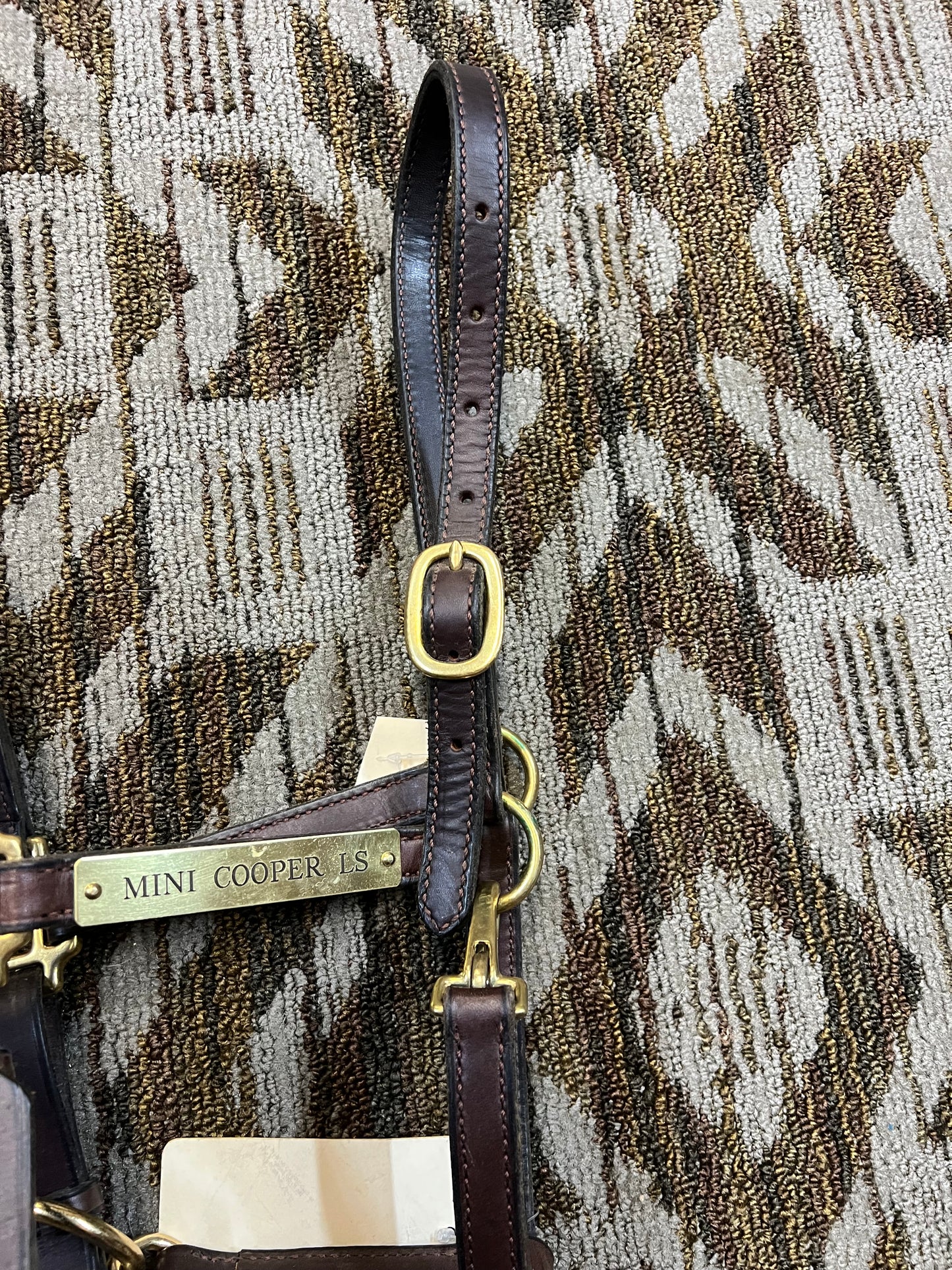 NEW Leather Nameplate Halter w/ Clip