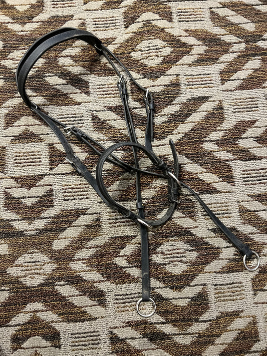 Black Biothane Bitless Bridle