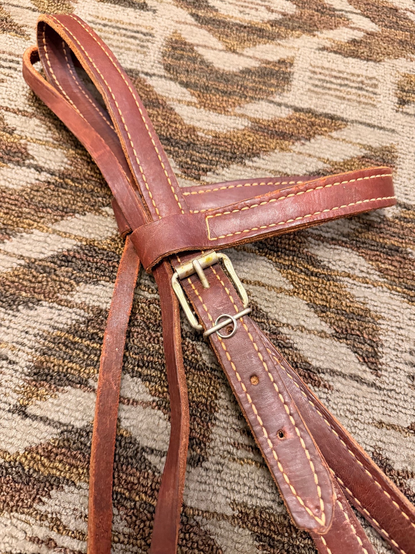 Thick Leather Stitched Headstall
