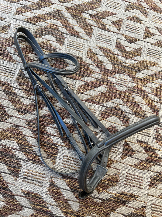 Black Plymouth Dressage Bridle