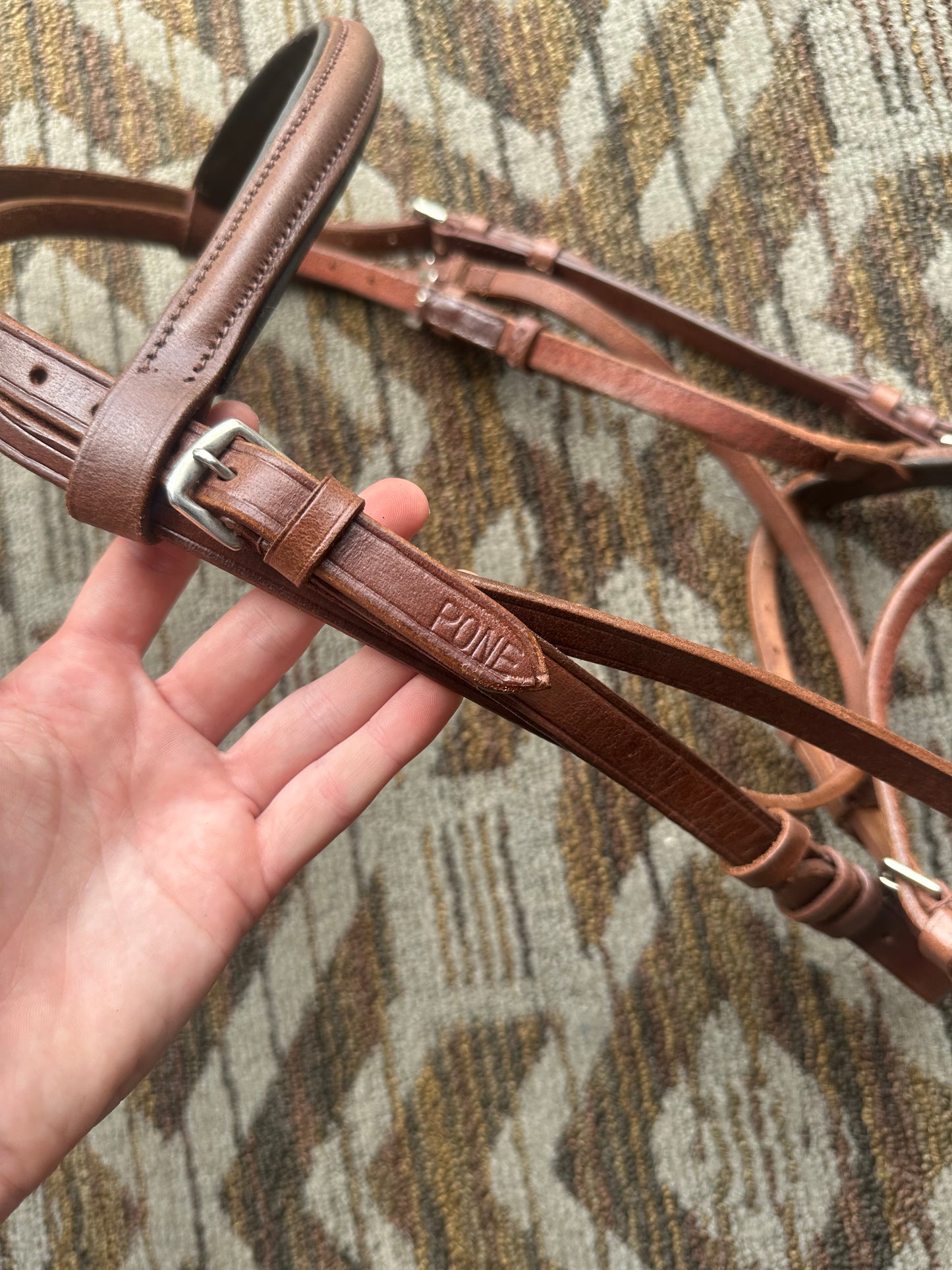 New Chestnut Padded Pony Bridle