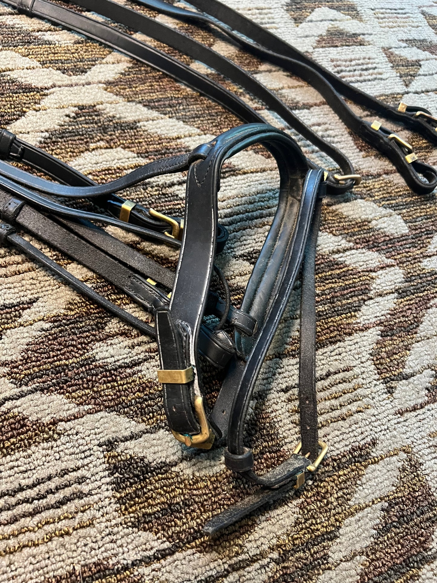 Dressage Bridle w/ Brass Hardware