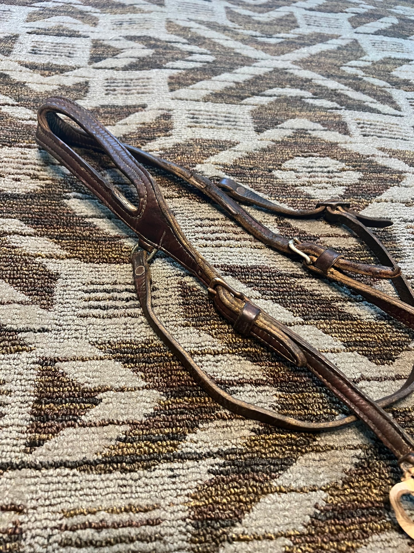 Leather Vintage One Ear Headstall w/ Bit