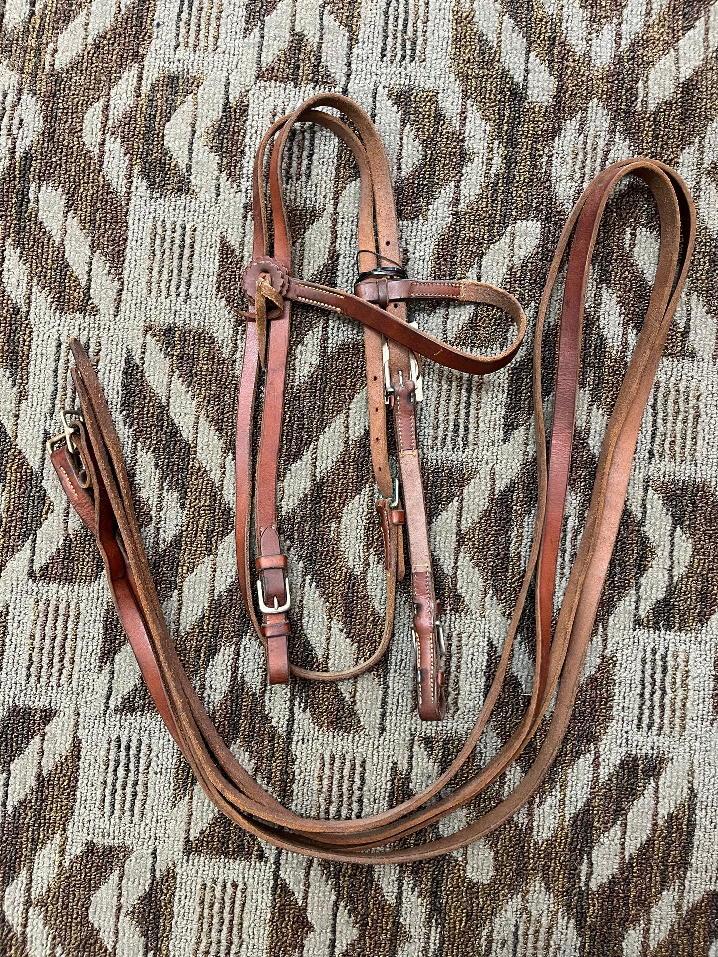Leather Headstall w/ Matching Reins