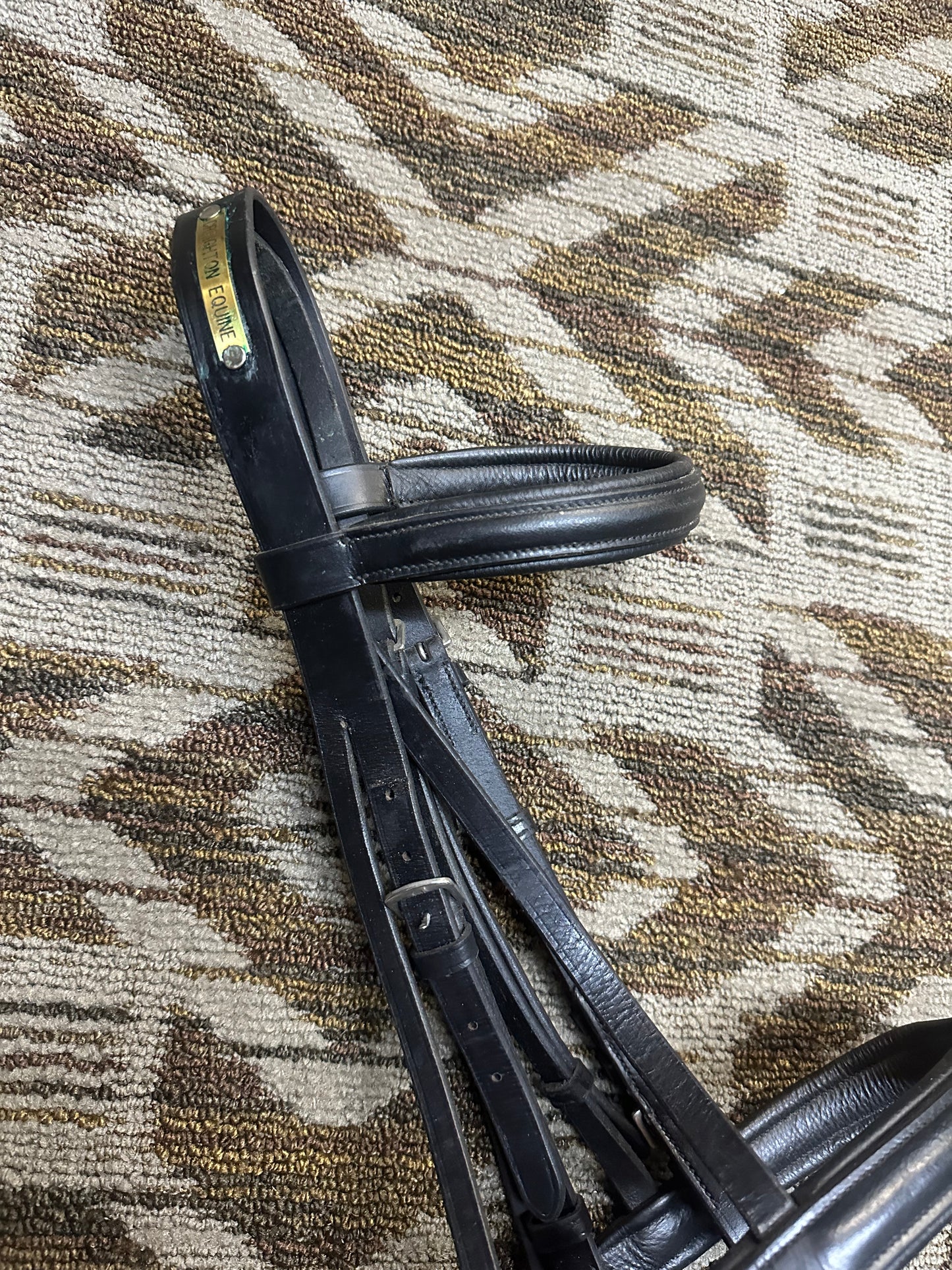 Black Padded Dressage Bridle