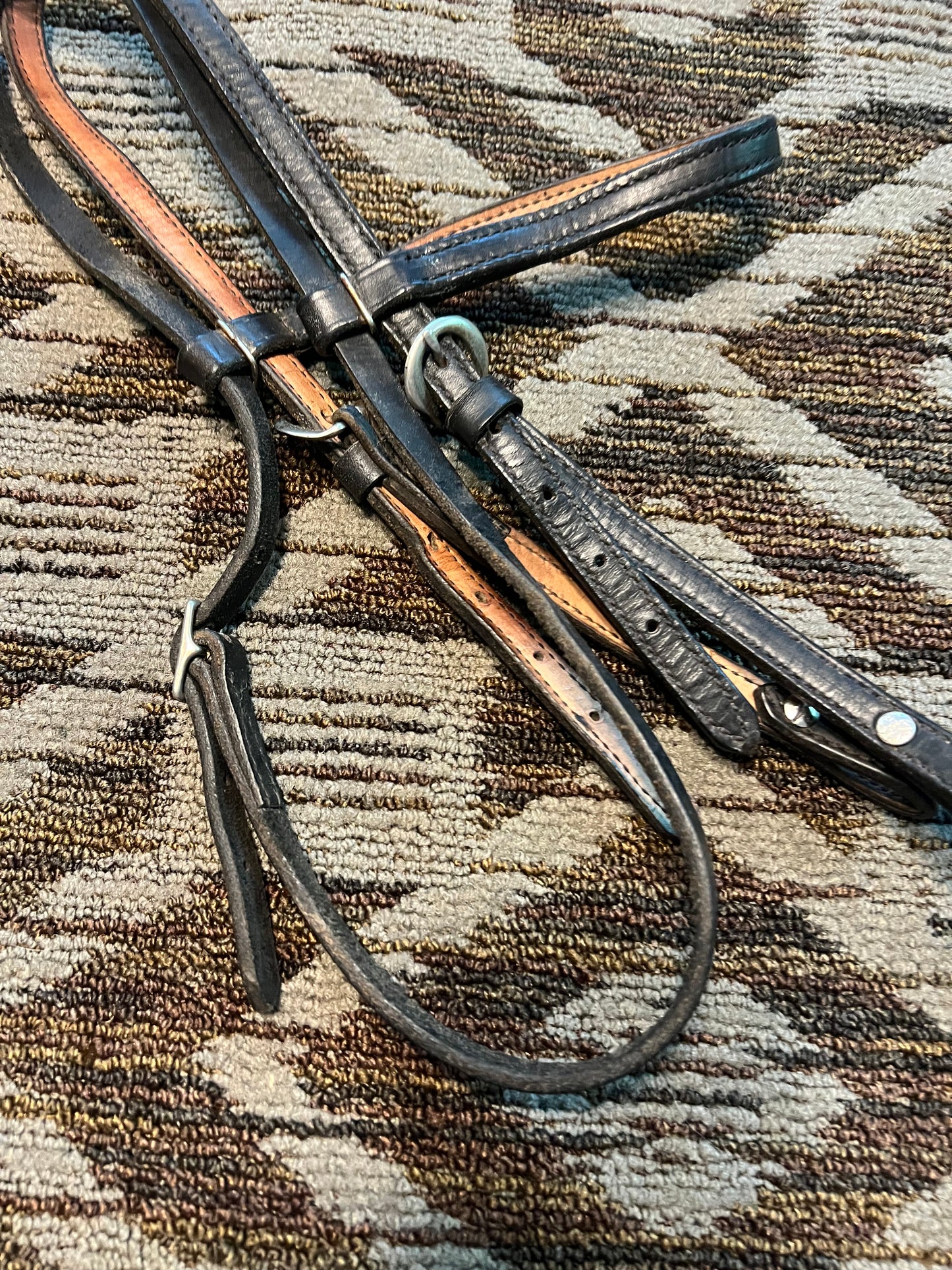 Black Leather Headstall