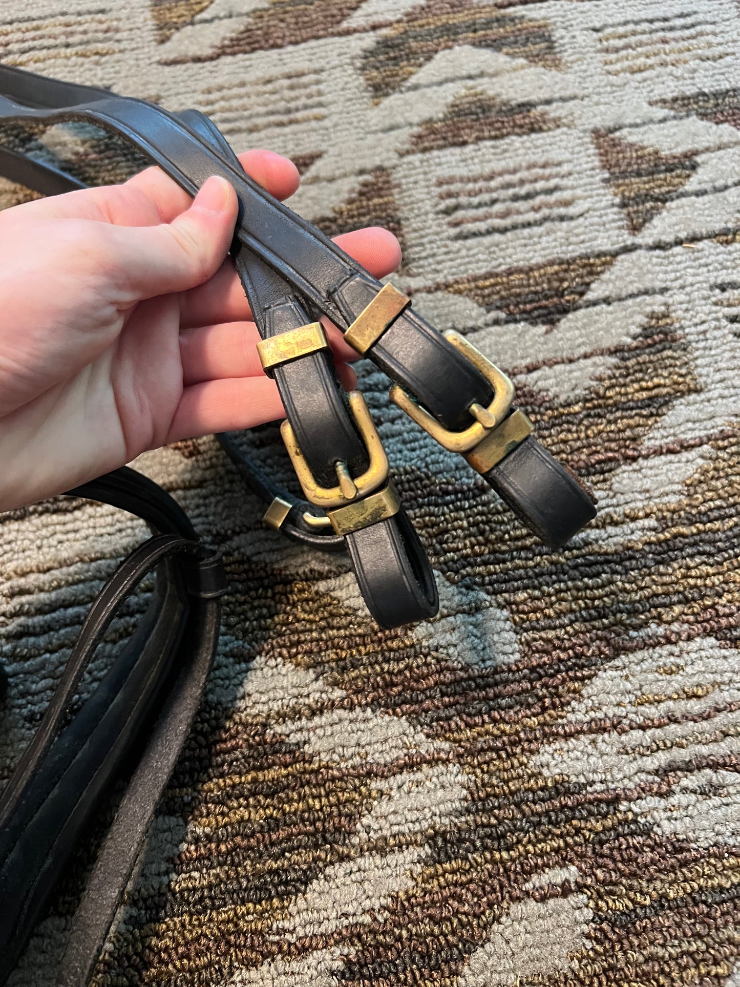 Dressage Bridle w/ Brass Hardware
