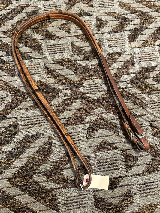Leather Curb Reins w/ Hand Stops