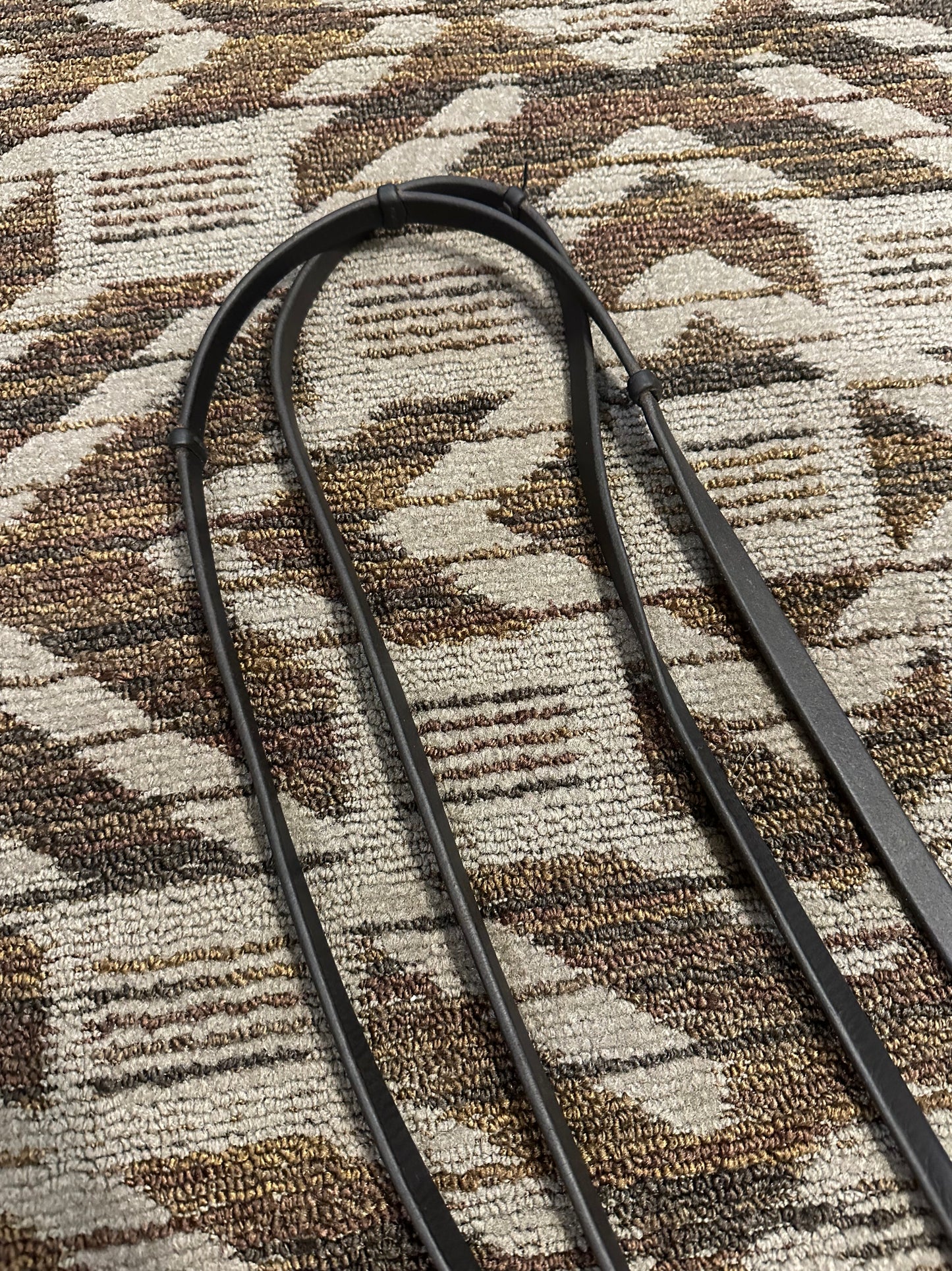 Black Loop Reins w/ Brass Clips