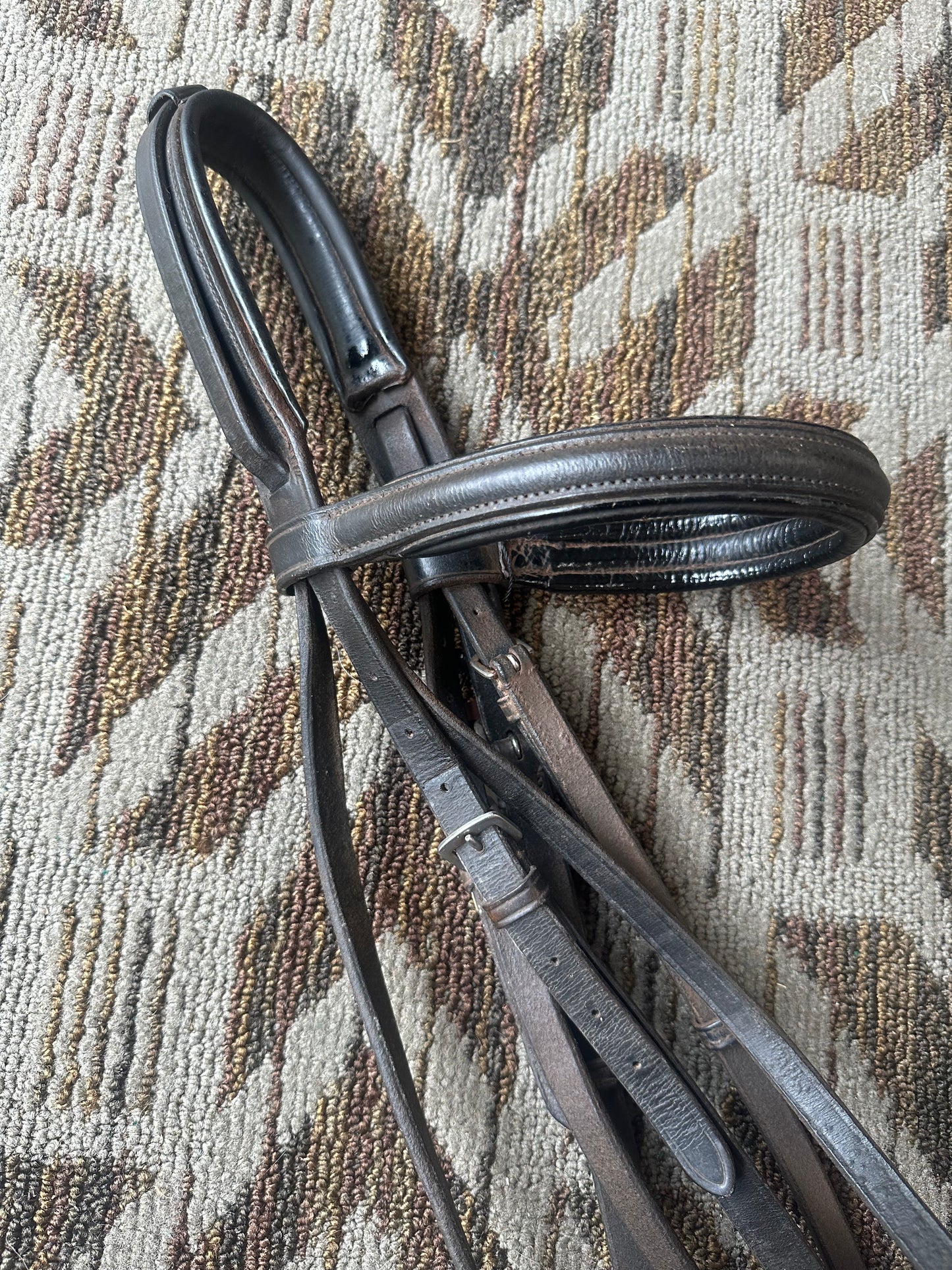 Black Padded Dressage Bridle