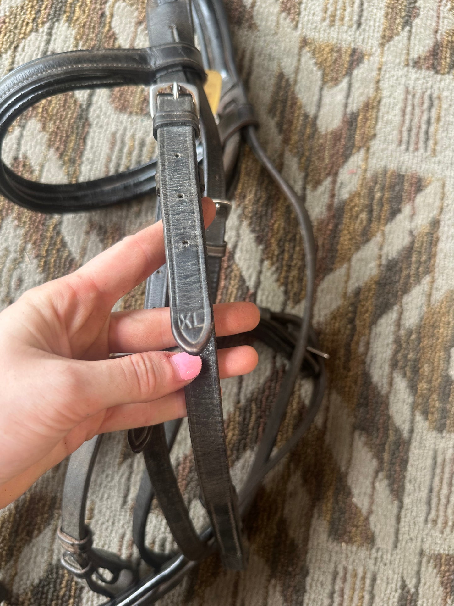 Black Padded Dressage Bridle