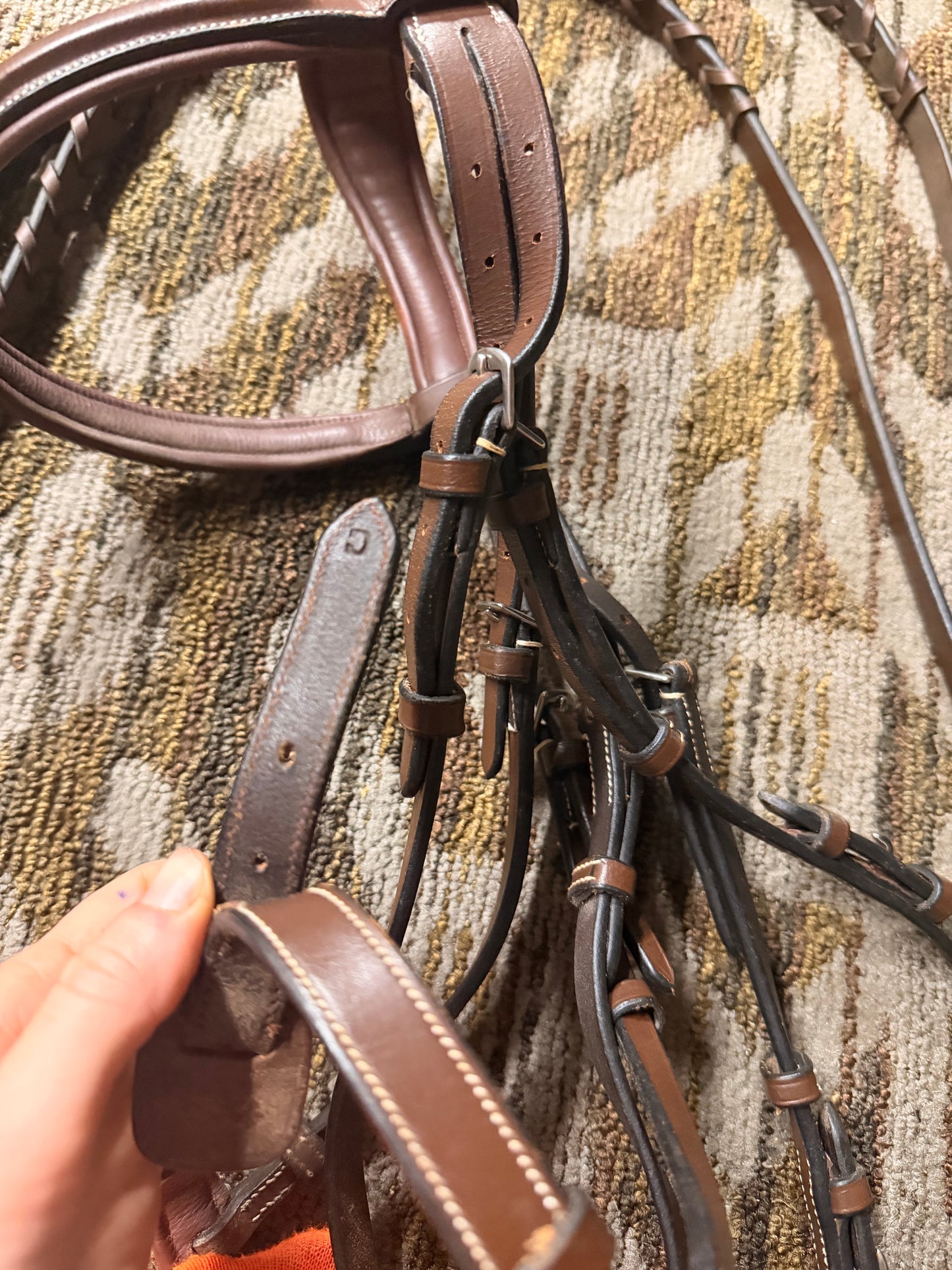 HDR Padded Anatomical Fancy Stitched Bridle w/ Matching Reins