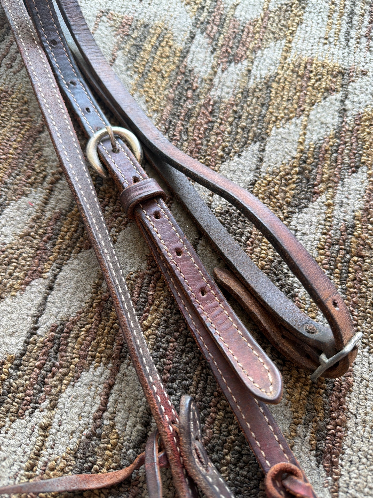 Dark Brown Stitched Headstall