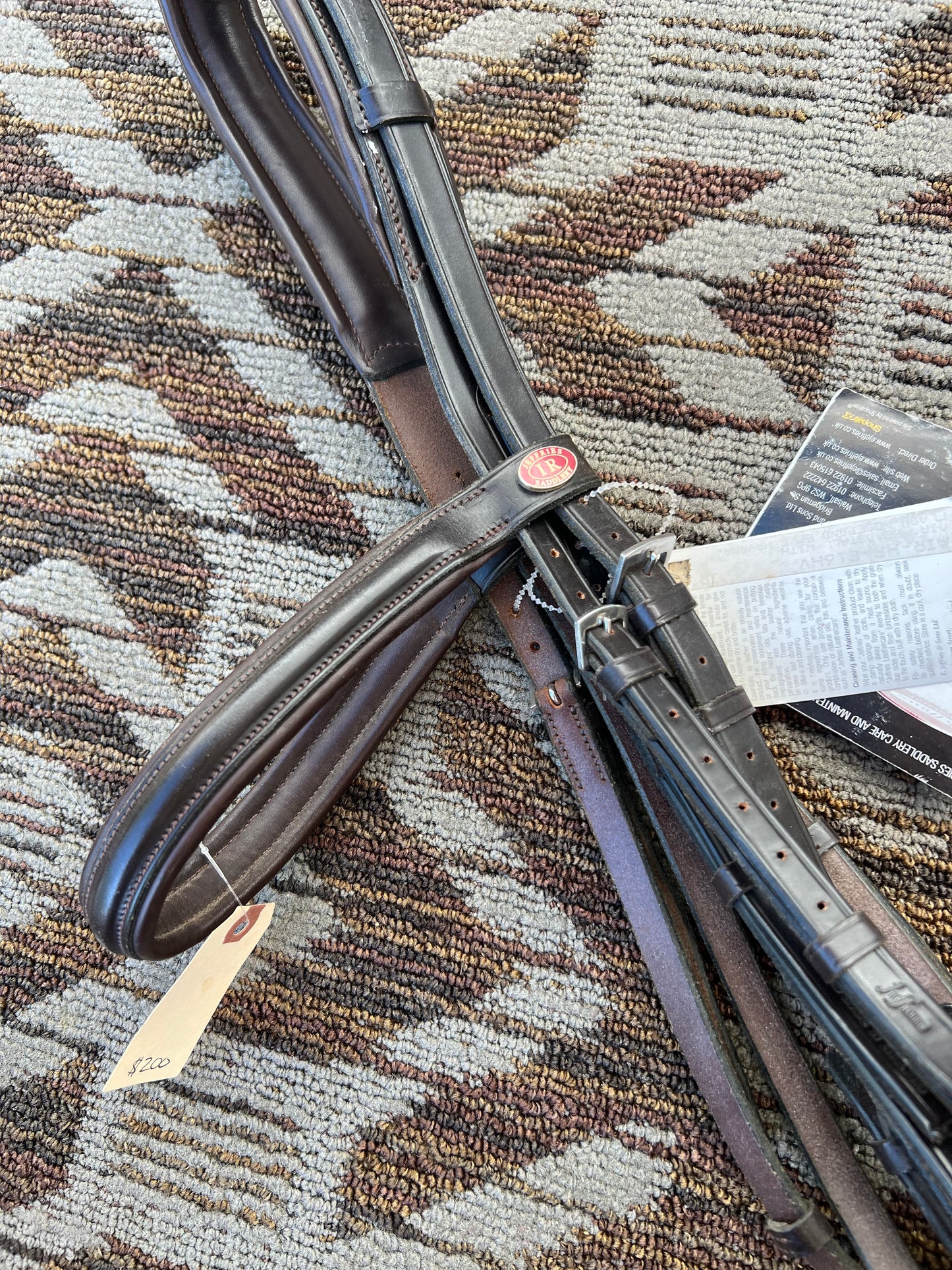 Brown Jeffries Dressage Bridle
