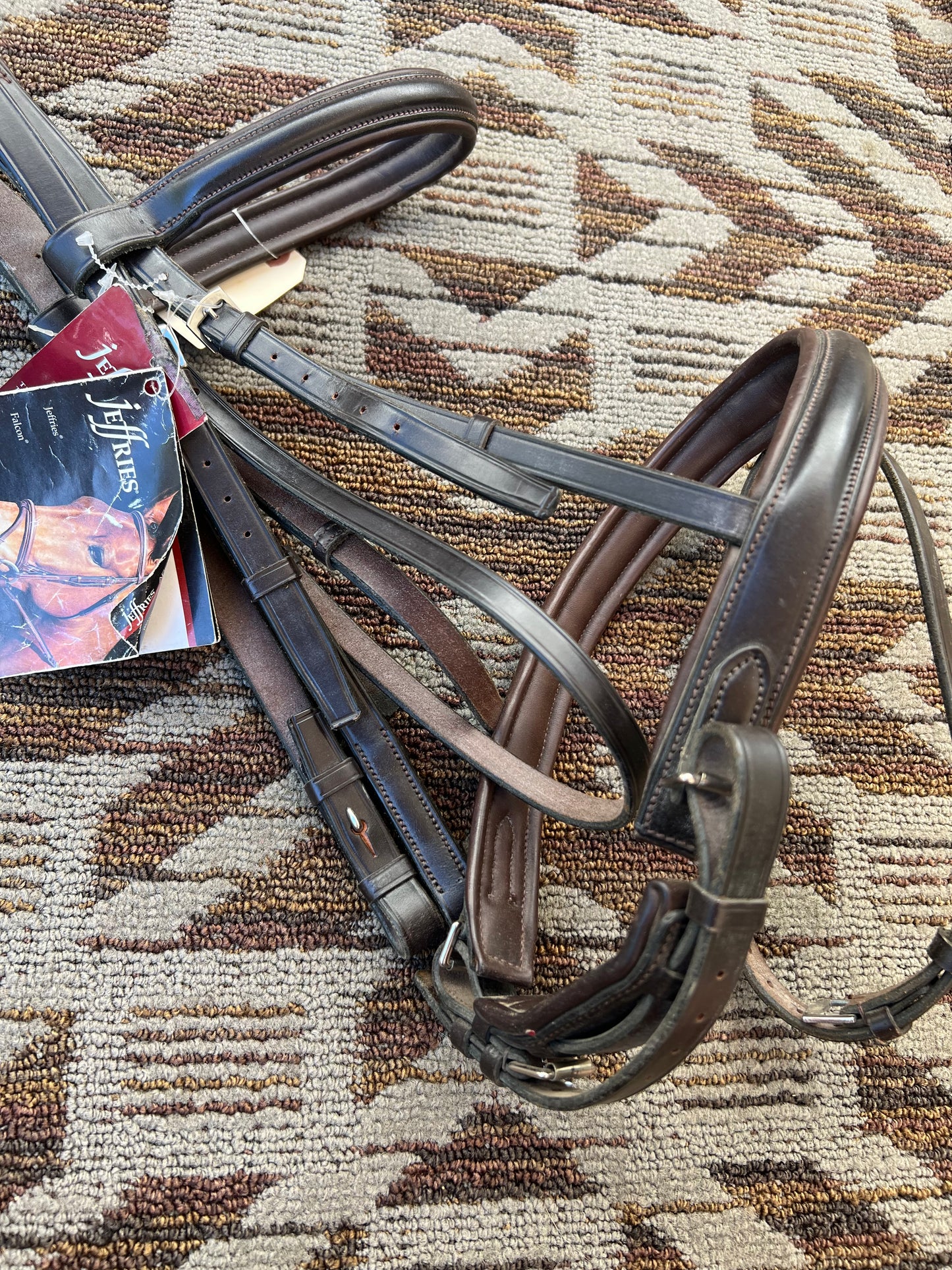 Brown Jeffries Dressage Bridle