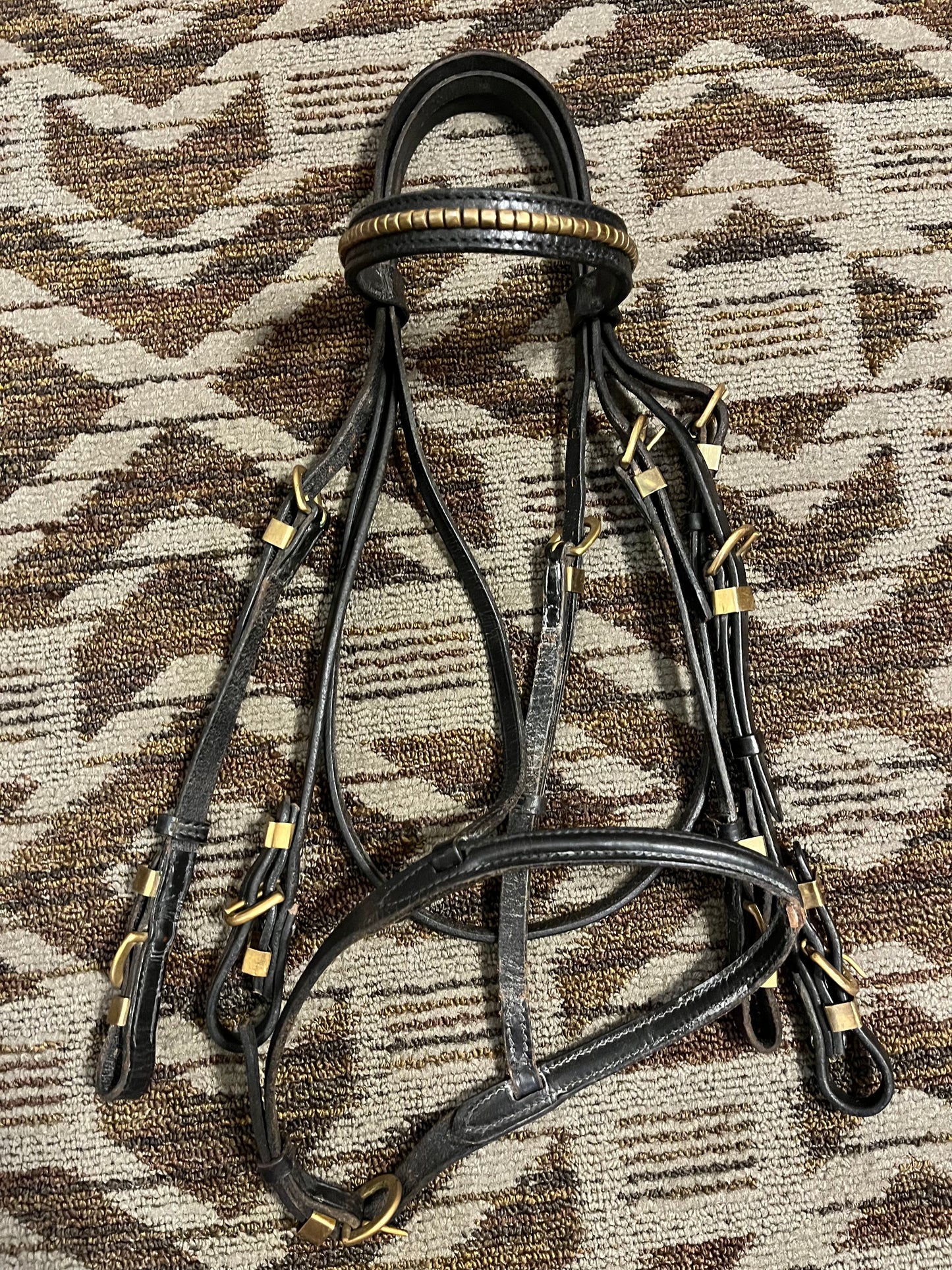 Black Double Bridle Set