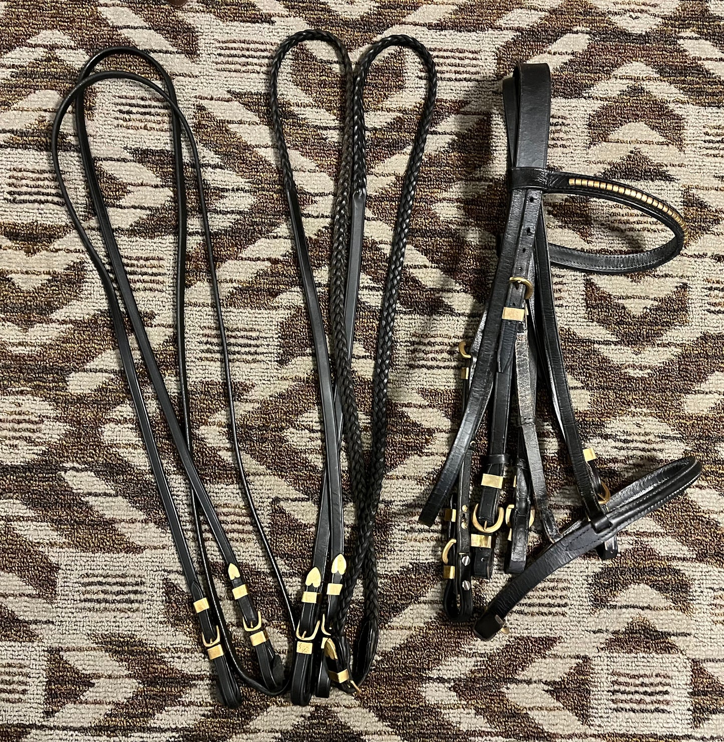 Black Double Bridle Set