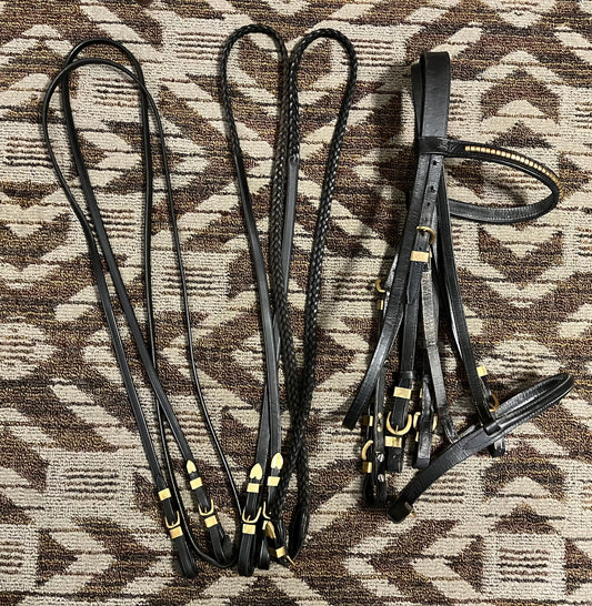 Black Double Bridle Set