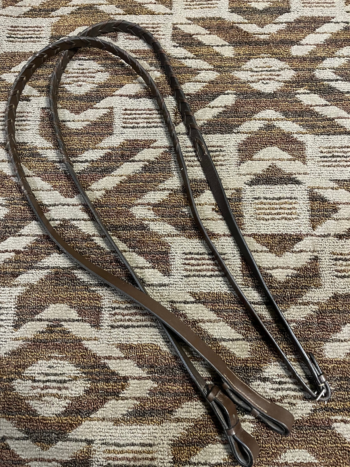 Wide Brown Laced Reins