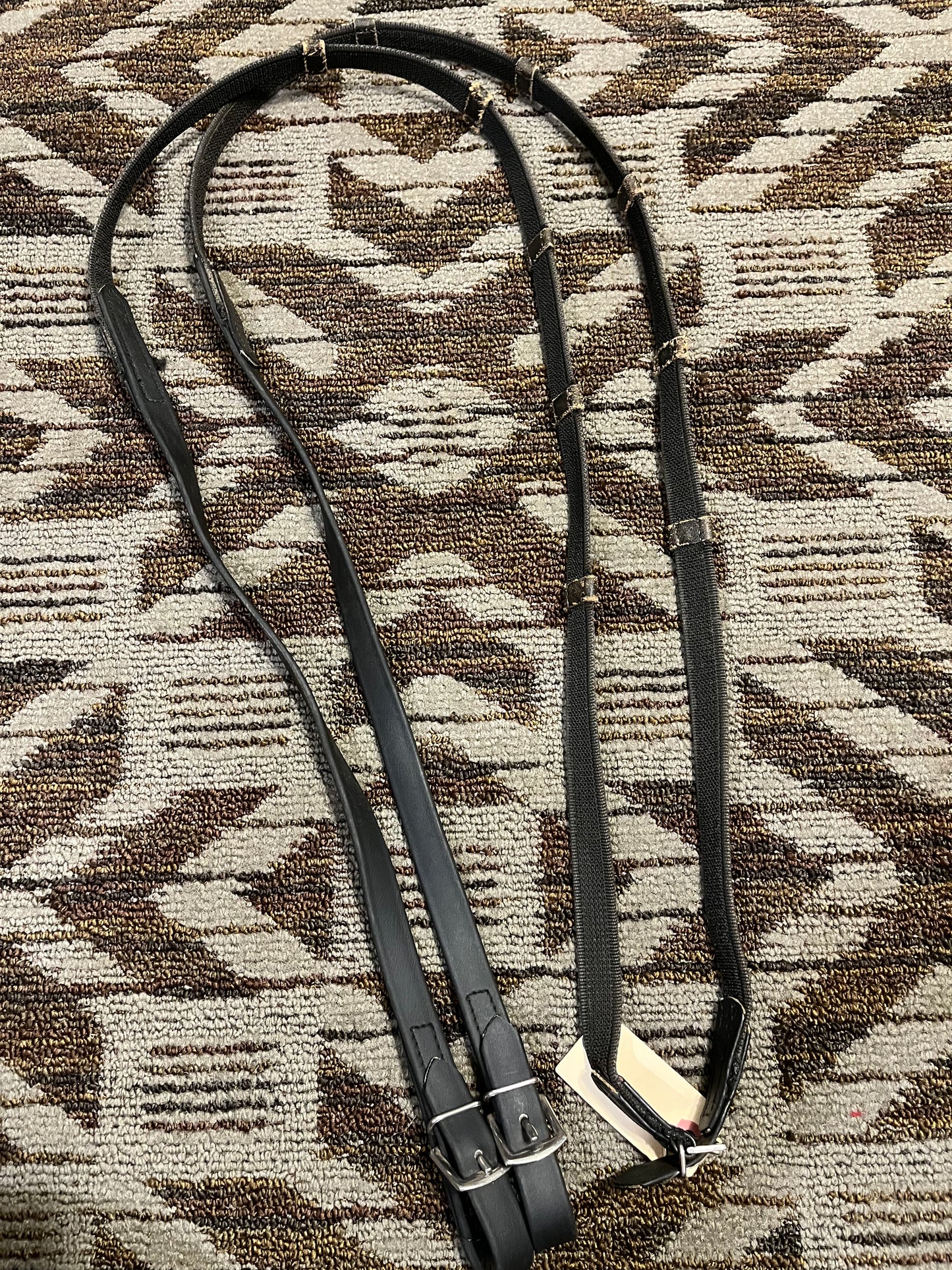 Black Biothane Webbed Reins