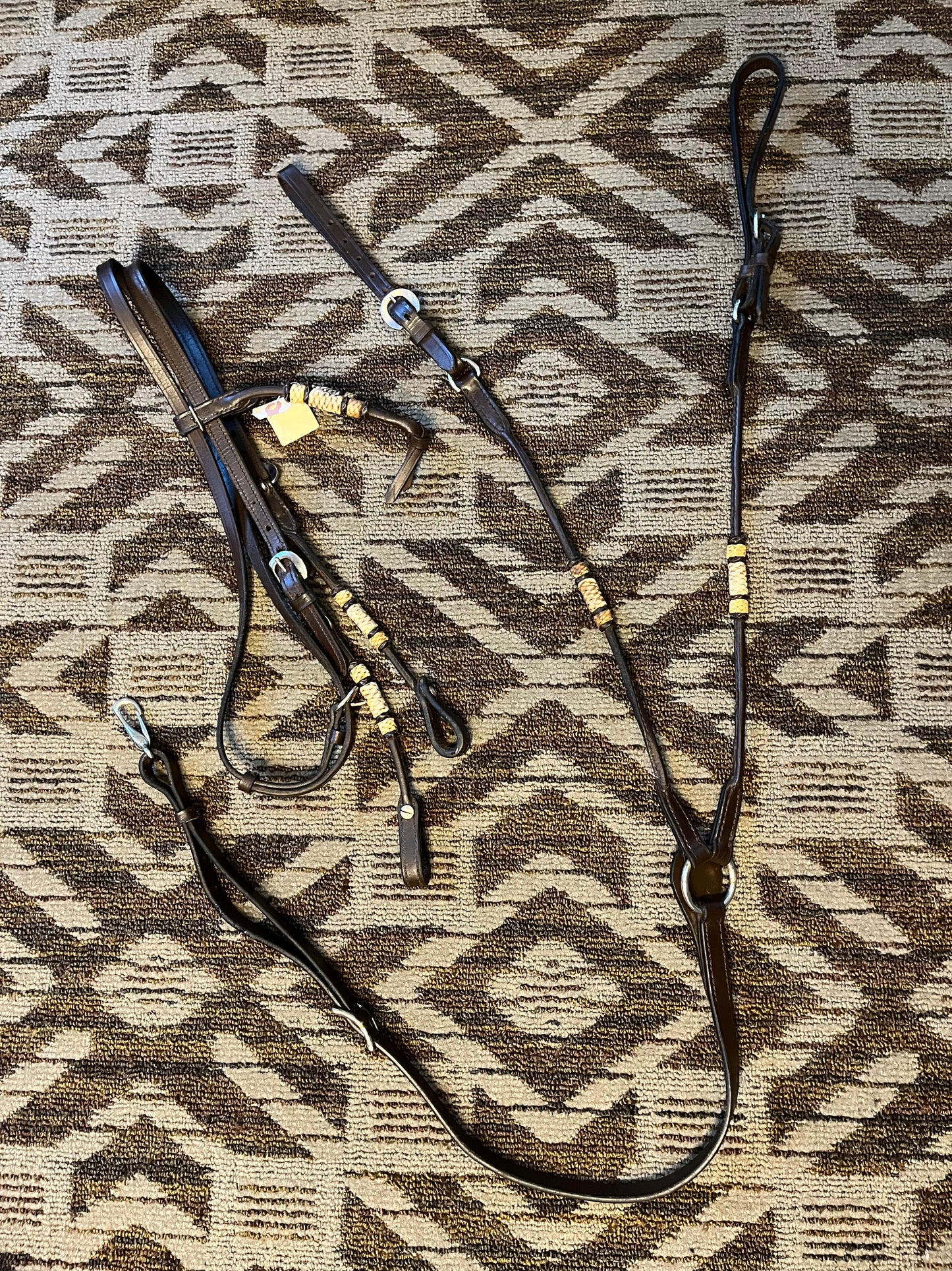 Rolled Rawhide Tack Set