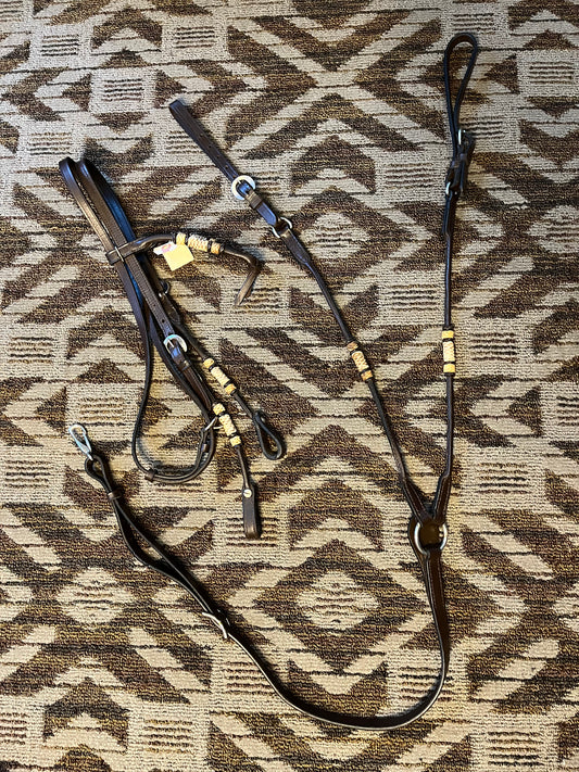 Rolled Rawhide Tack Set