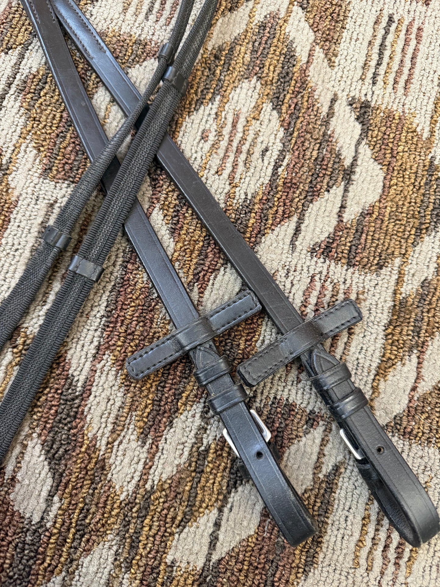 Black Webbed Grippy Reins