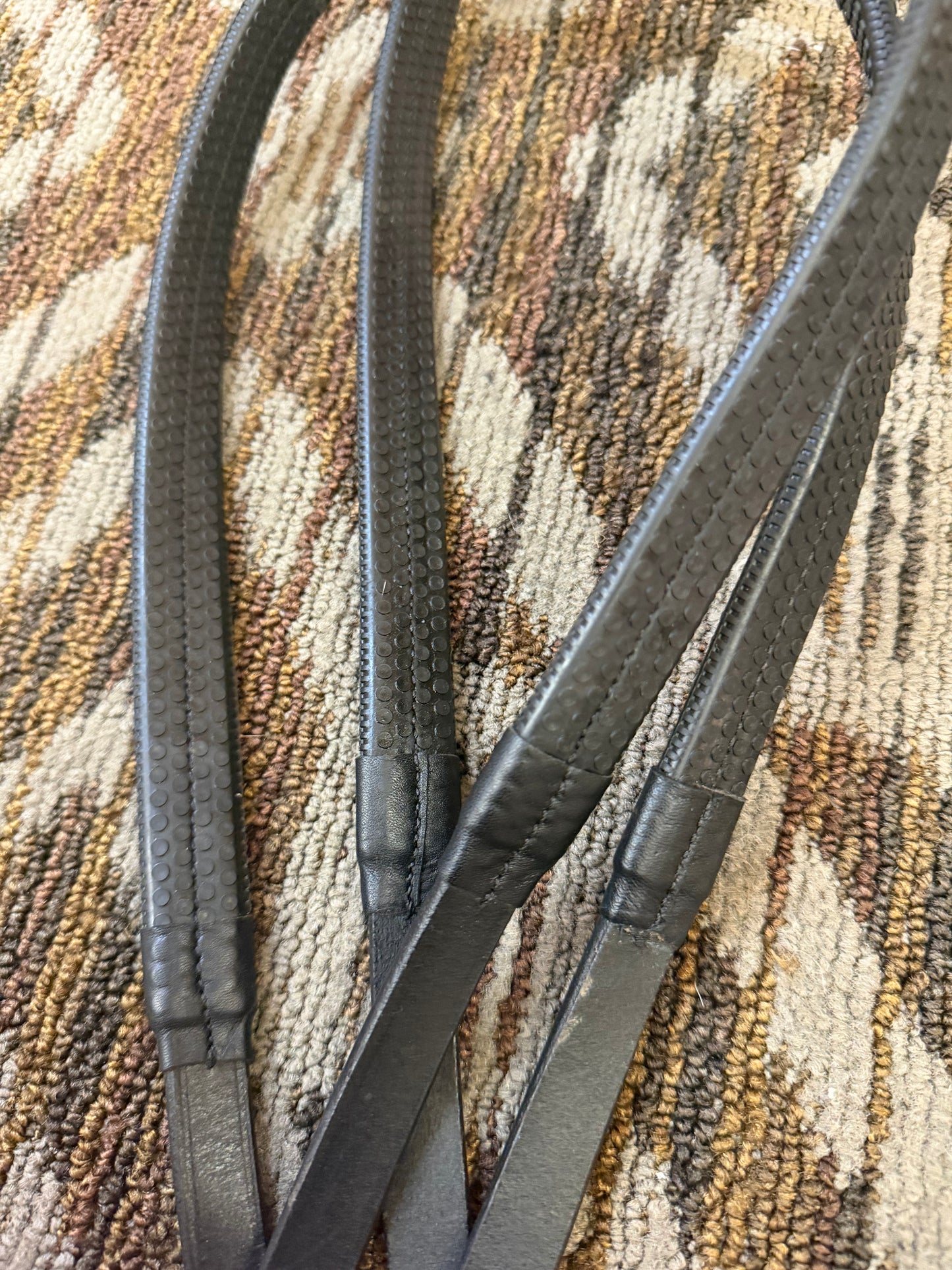 Black Rubber Reins