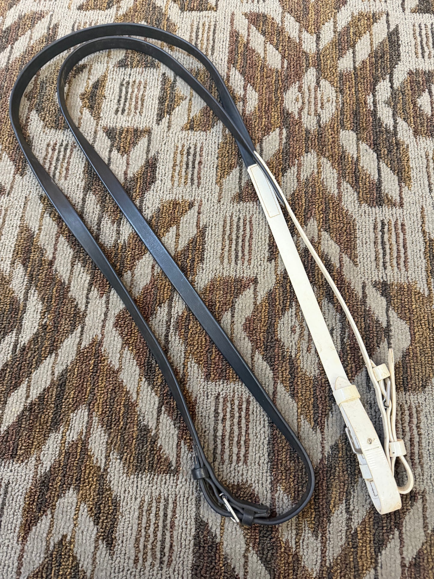 Black & White Biothane Reins