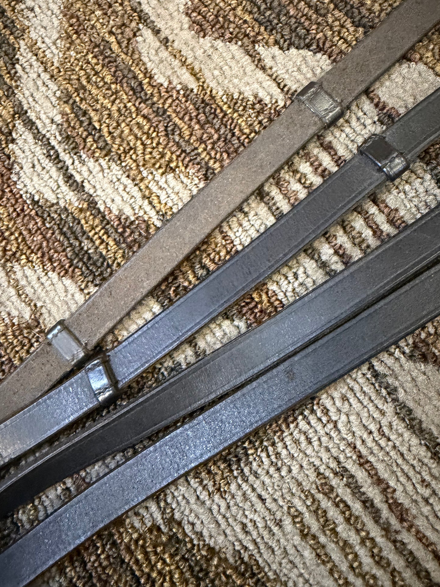 Black Leather Reins w/ Hand Grips