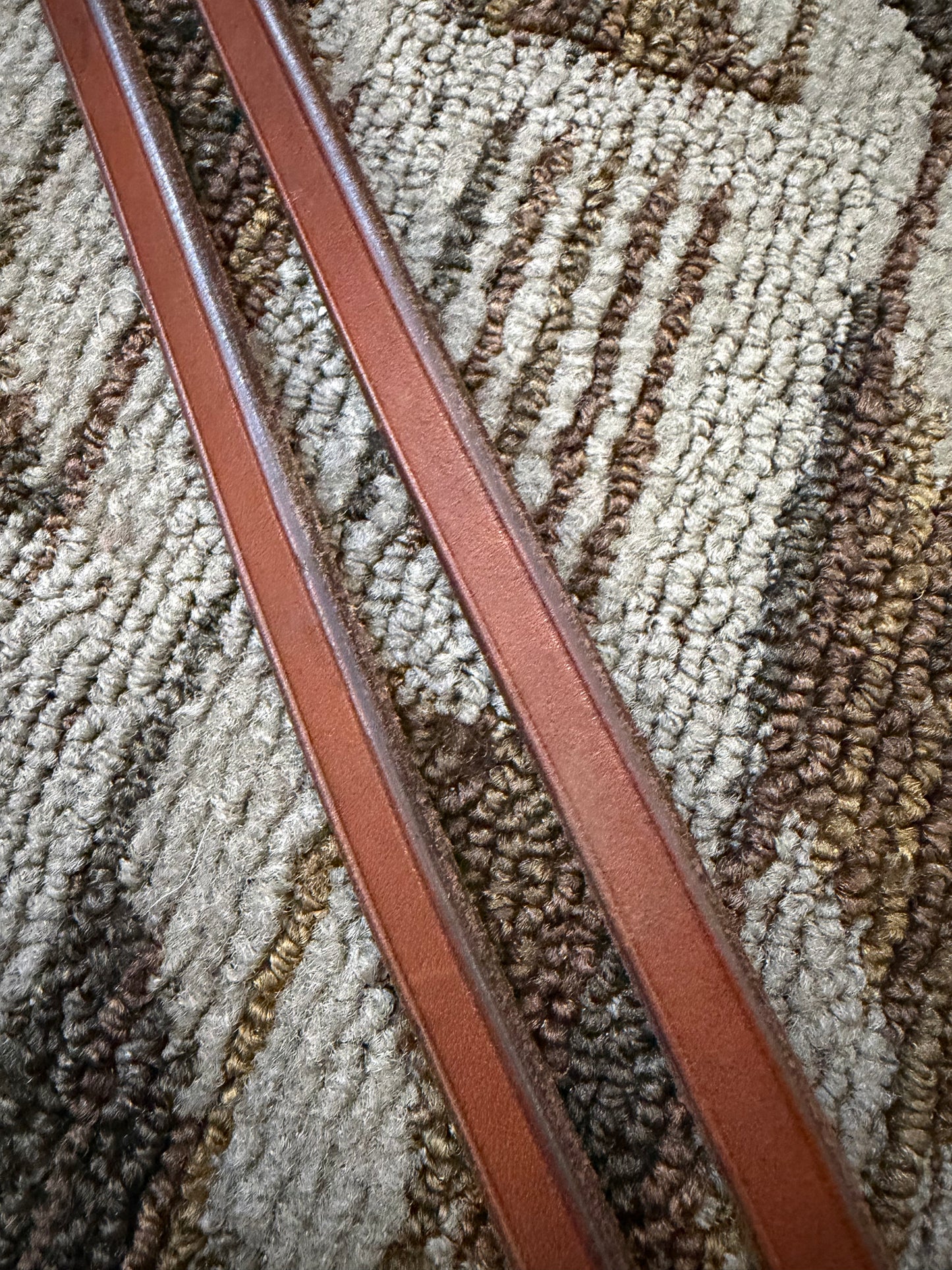 Made in England Chestnut Curb Reins
