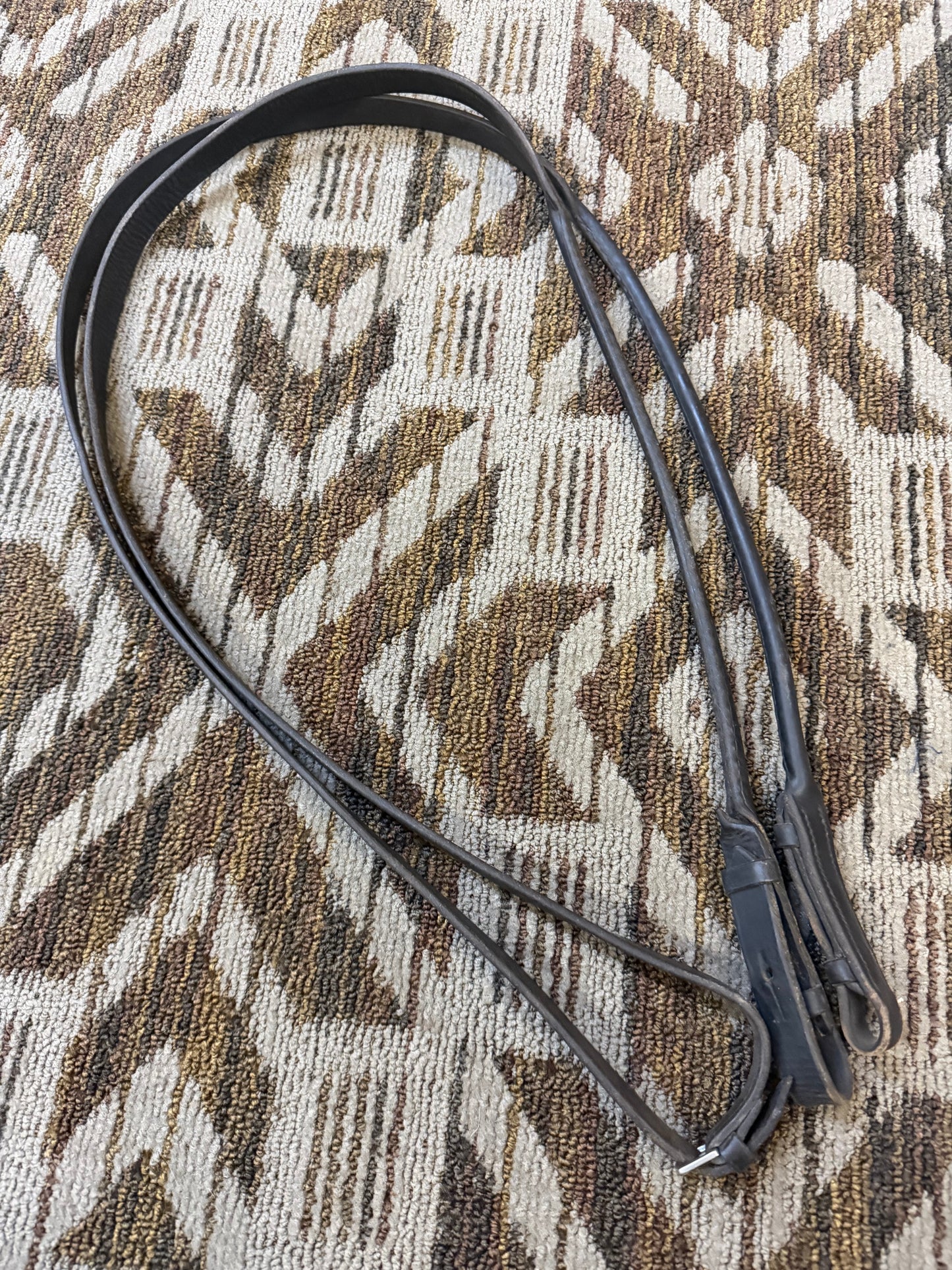 Soft Black Rolled Reins