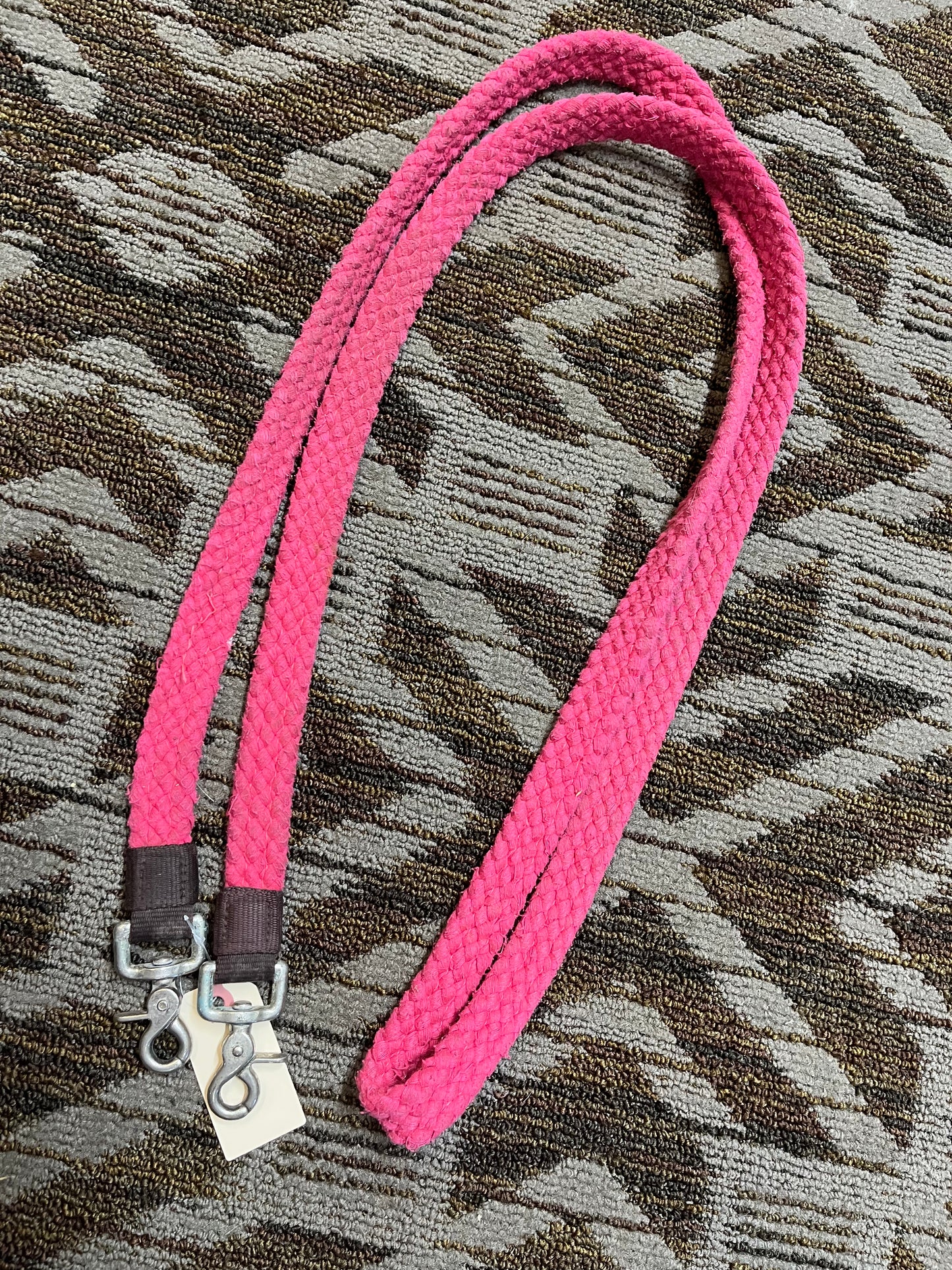 Pink Cotton Loop Reins
