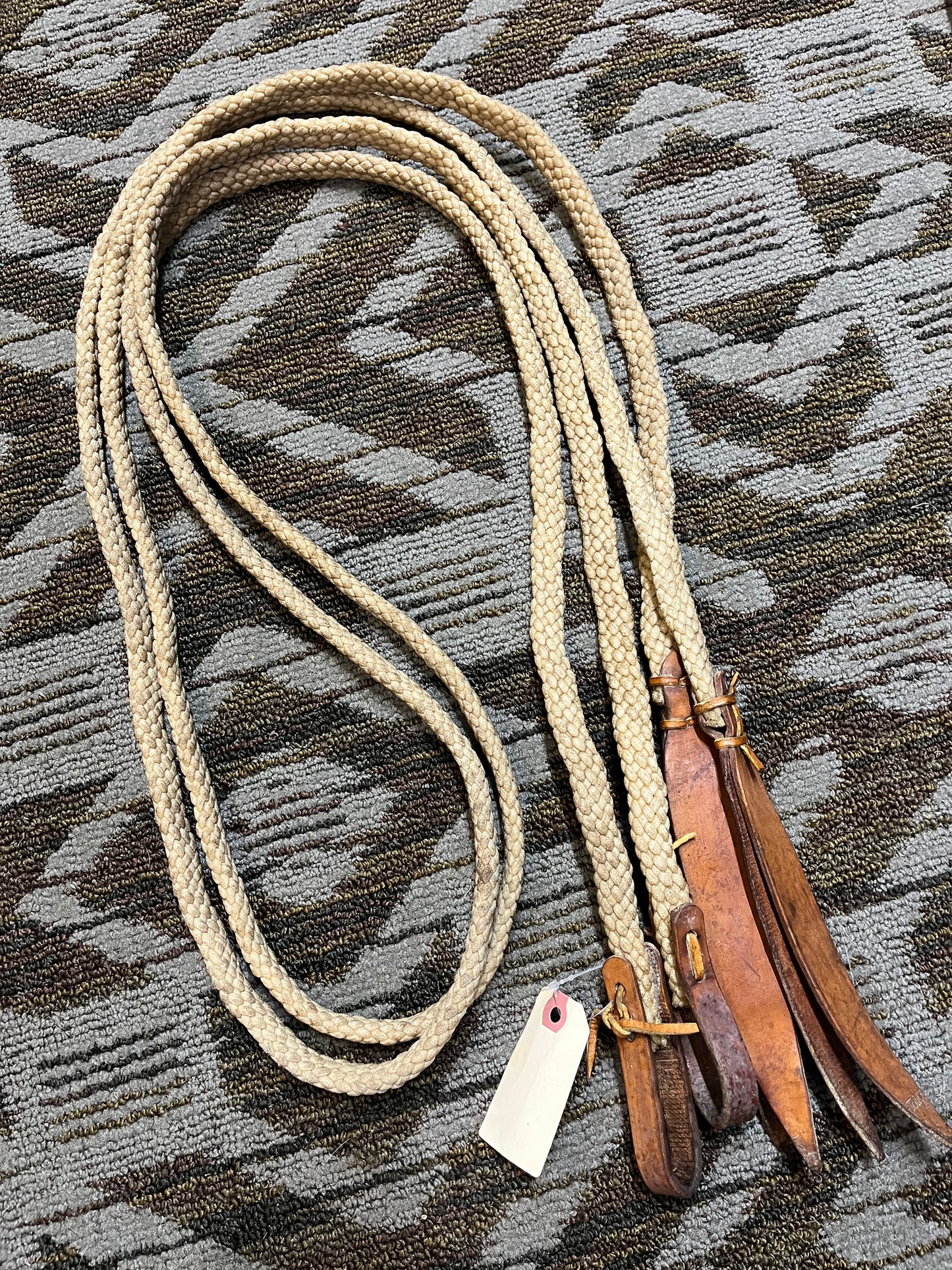 Waxed Split Reins w/ Poppers
