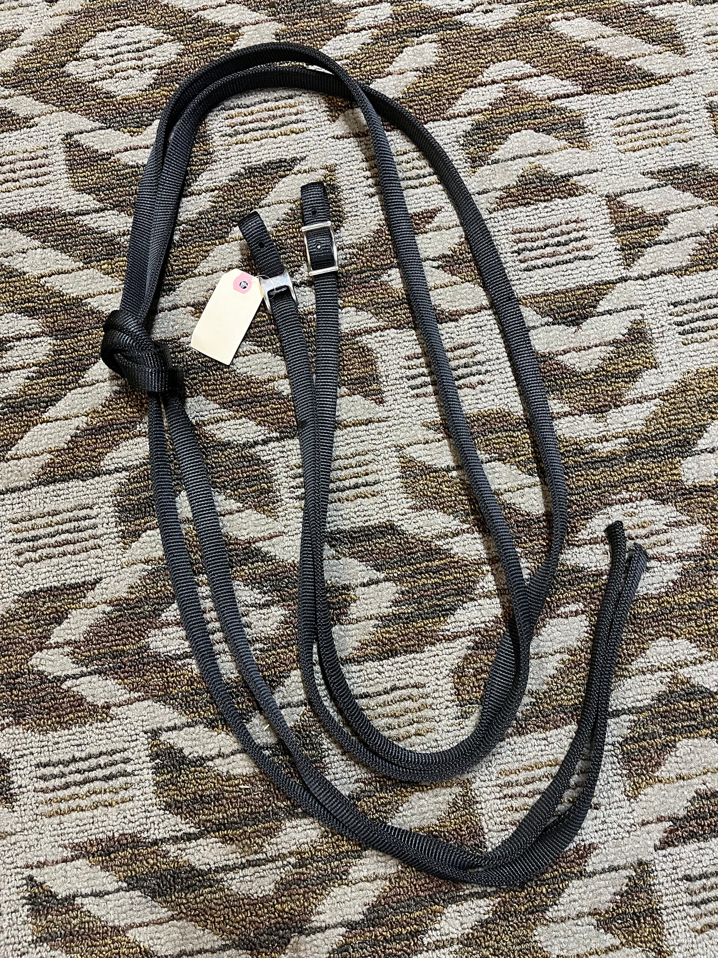 Black Nylon Split Reins