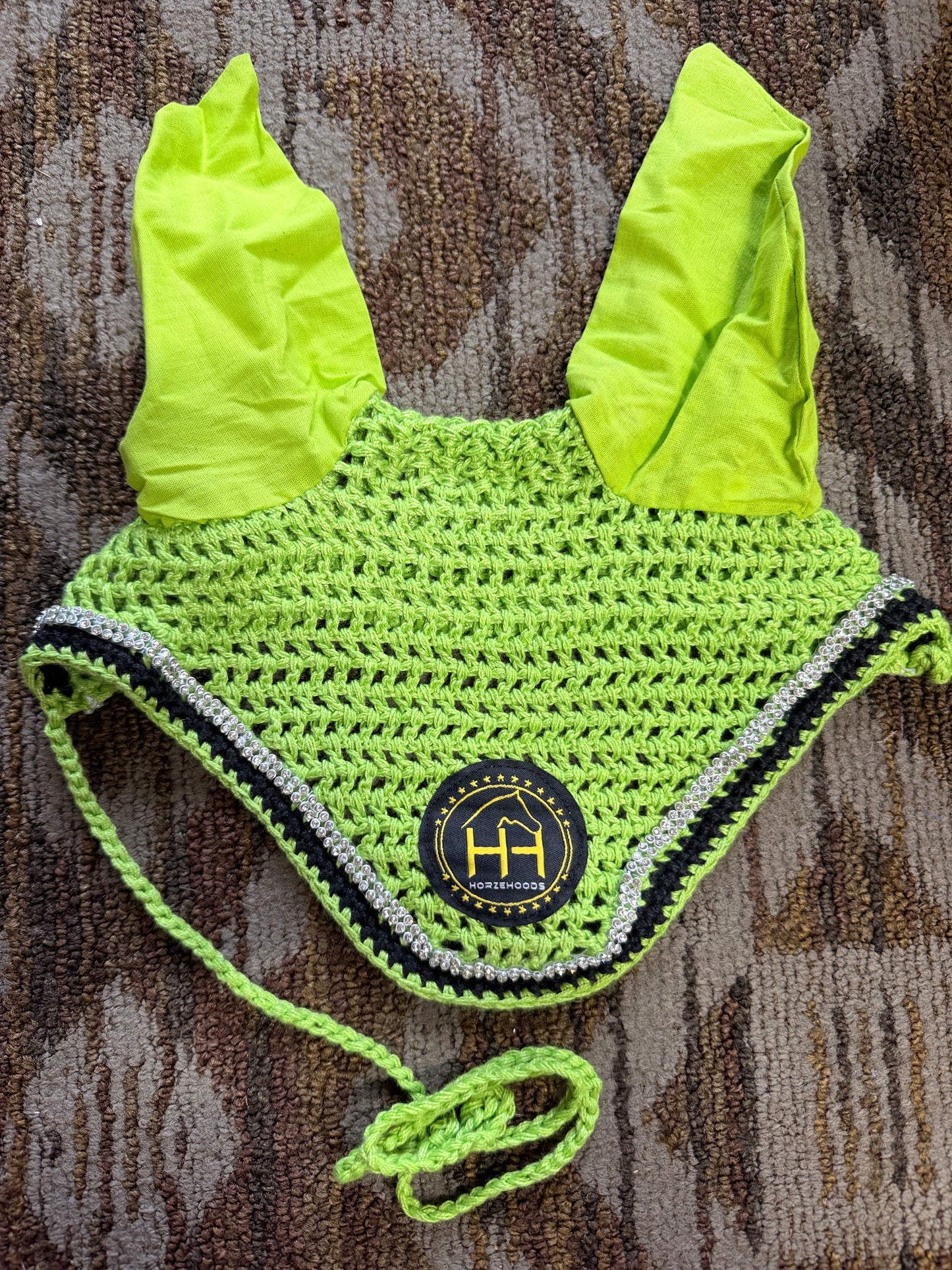 Horzehoods Lime Green Bling Bonnet