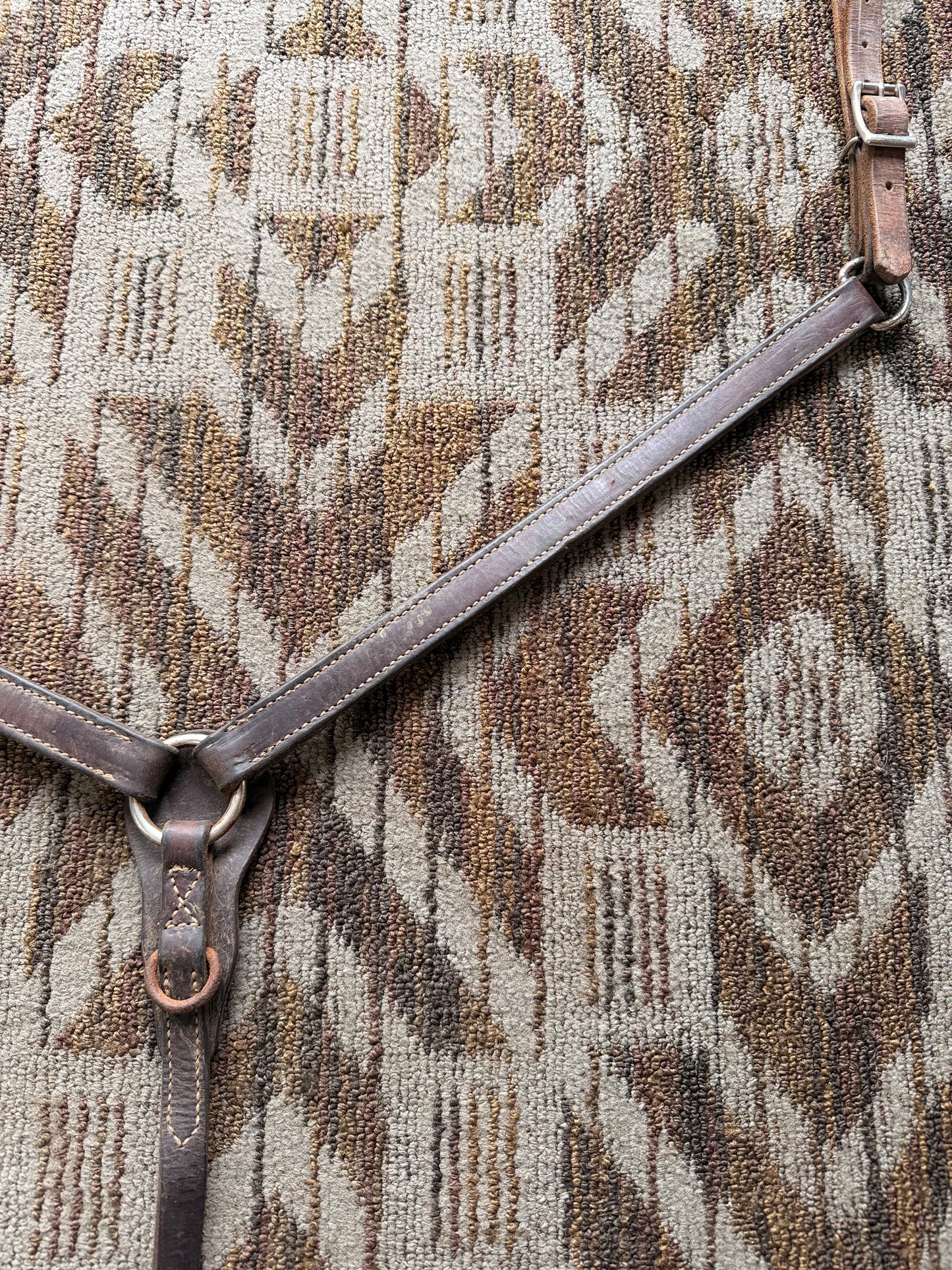 Weaver Dark Brown Leather Breastcollar