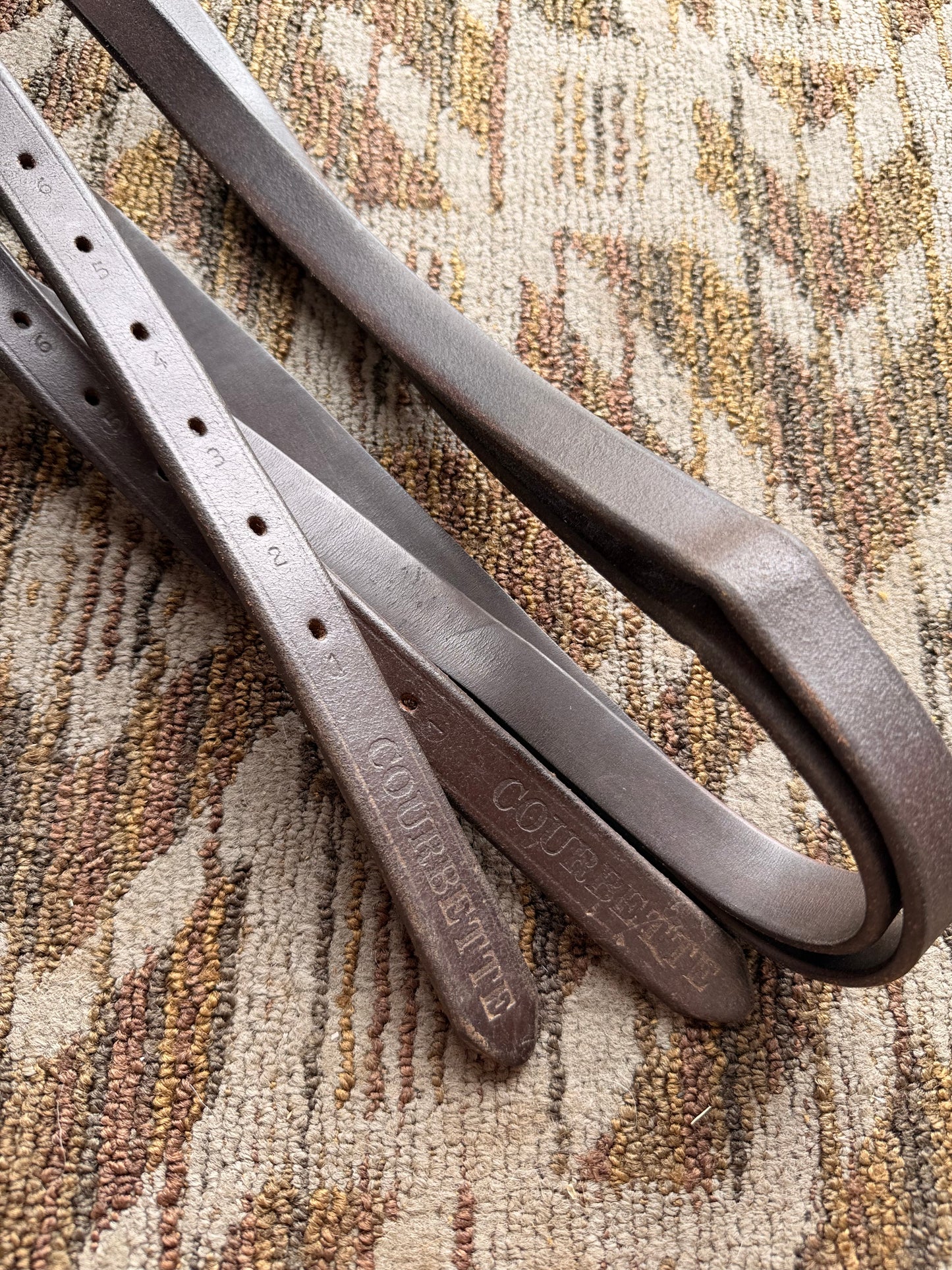 Dark Brown Courbette Stirrup Leathers - 60”