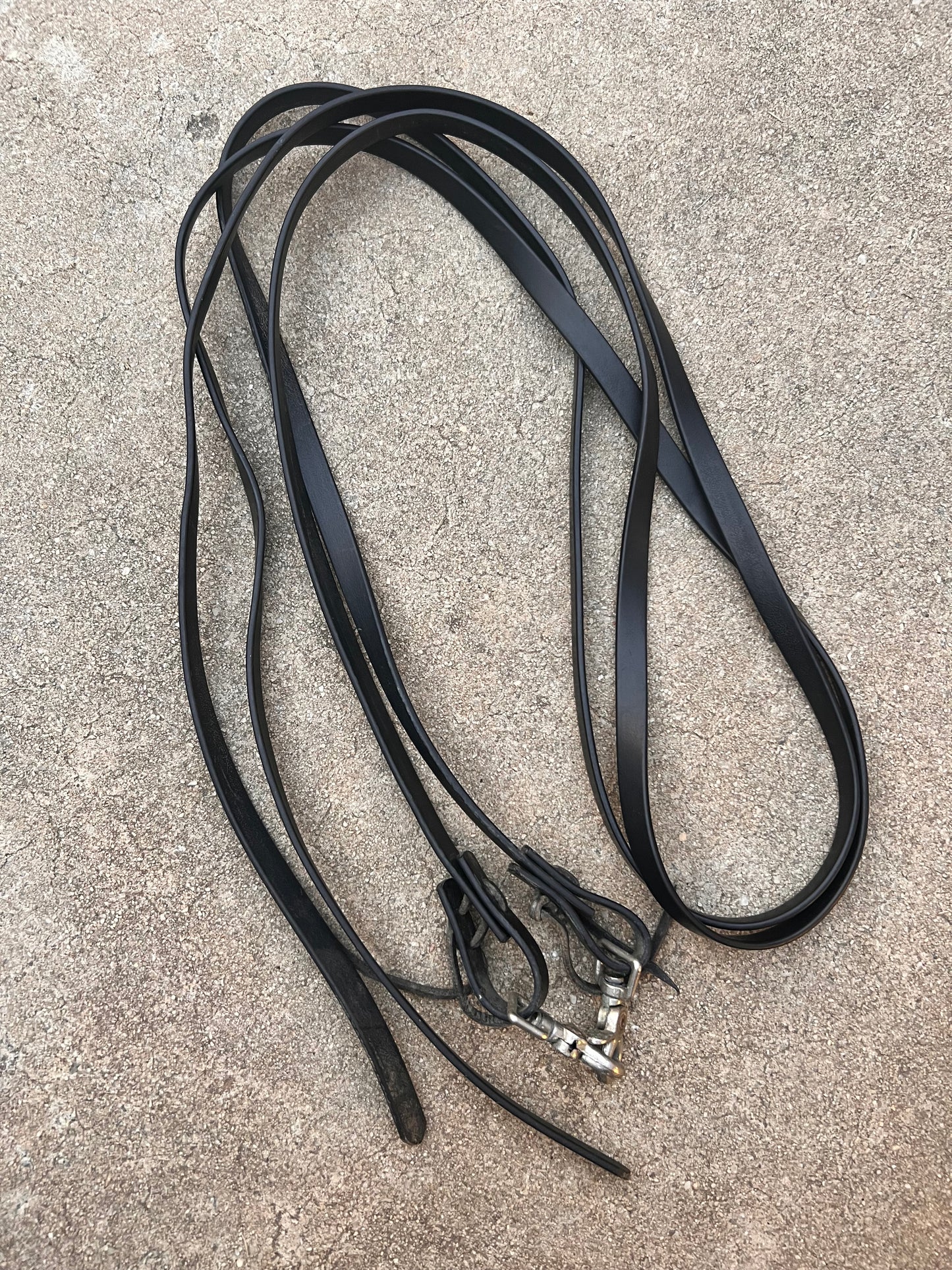 Black Biothane Split Reins