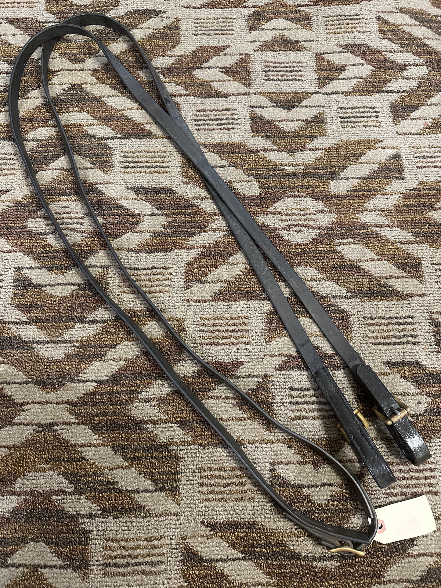 Black Biothane Loop Reins - Extra Long