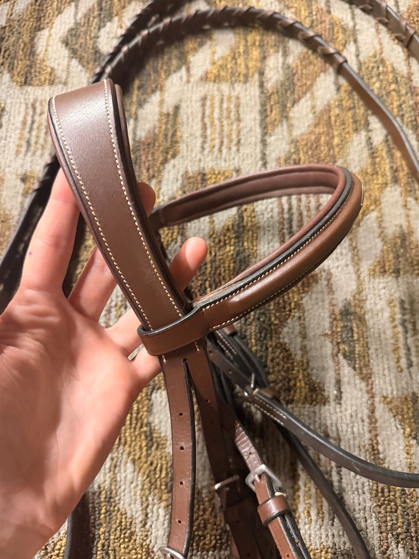 HDR Padded Anatomical Fancy Stitched Bridle w/ Matching Reins