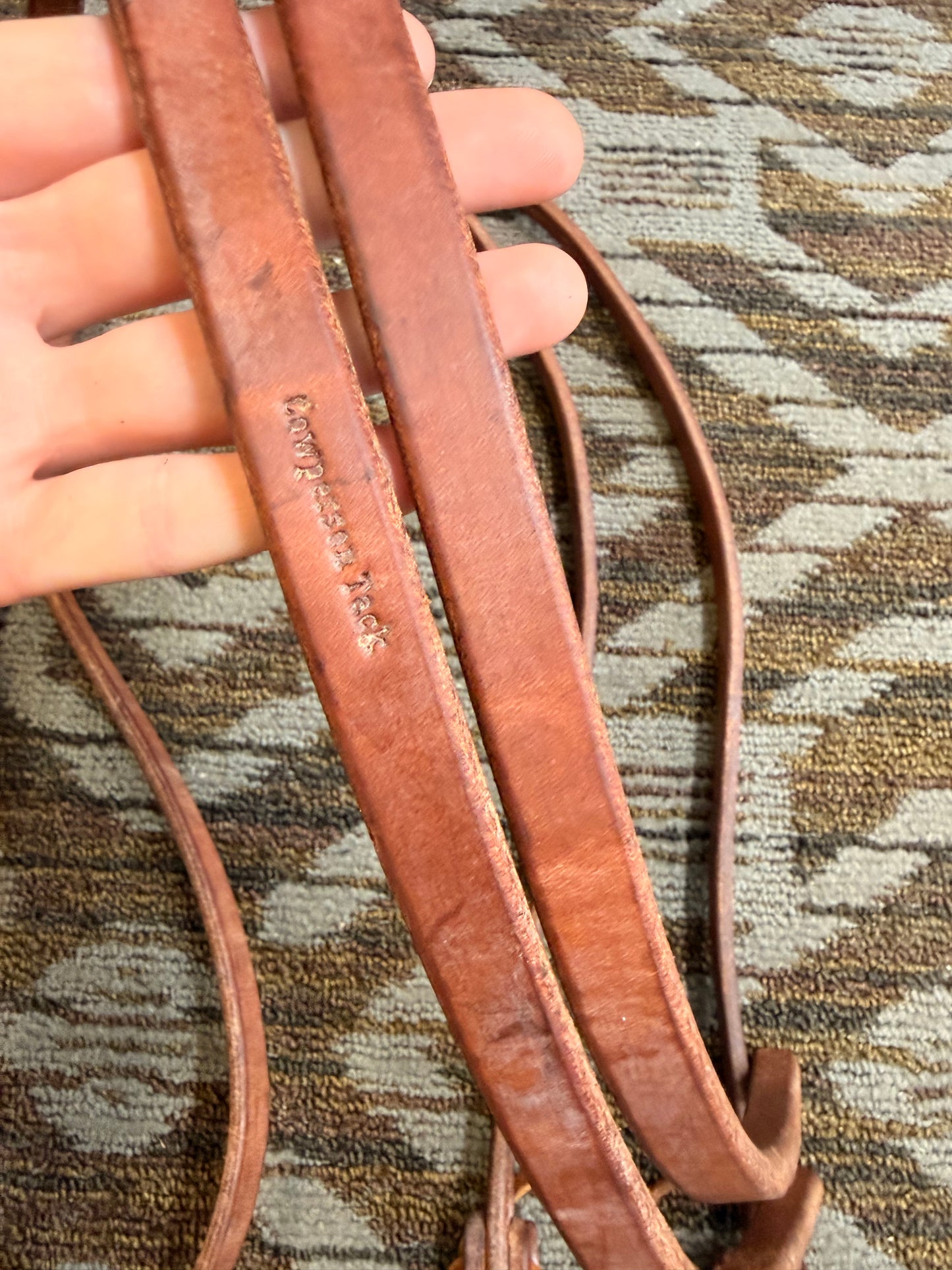 Cowperson Heavy Oiled Weighted Split Reins