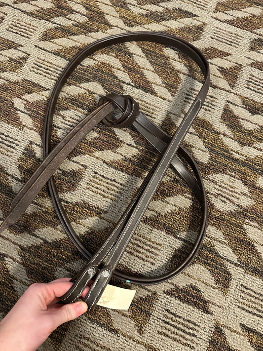 Dark Oil Stitched Split Reins